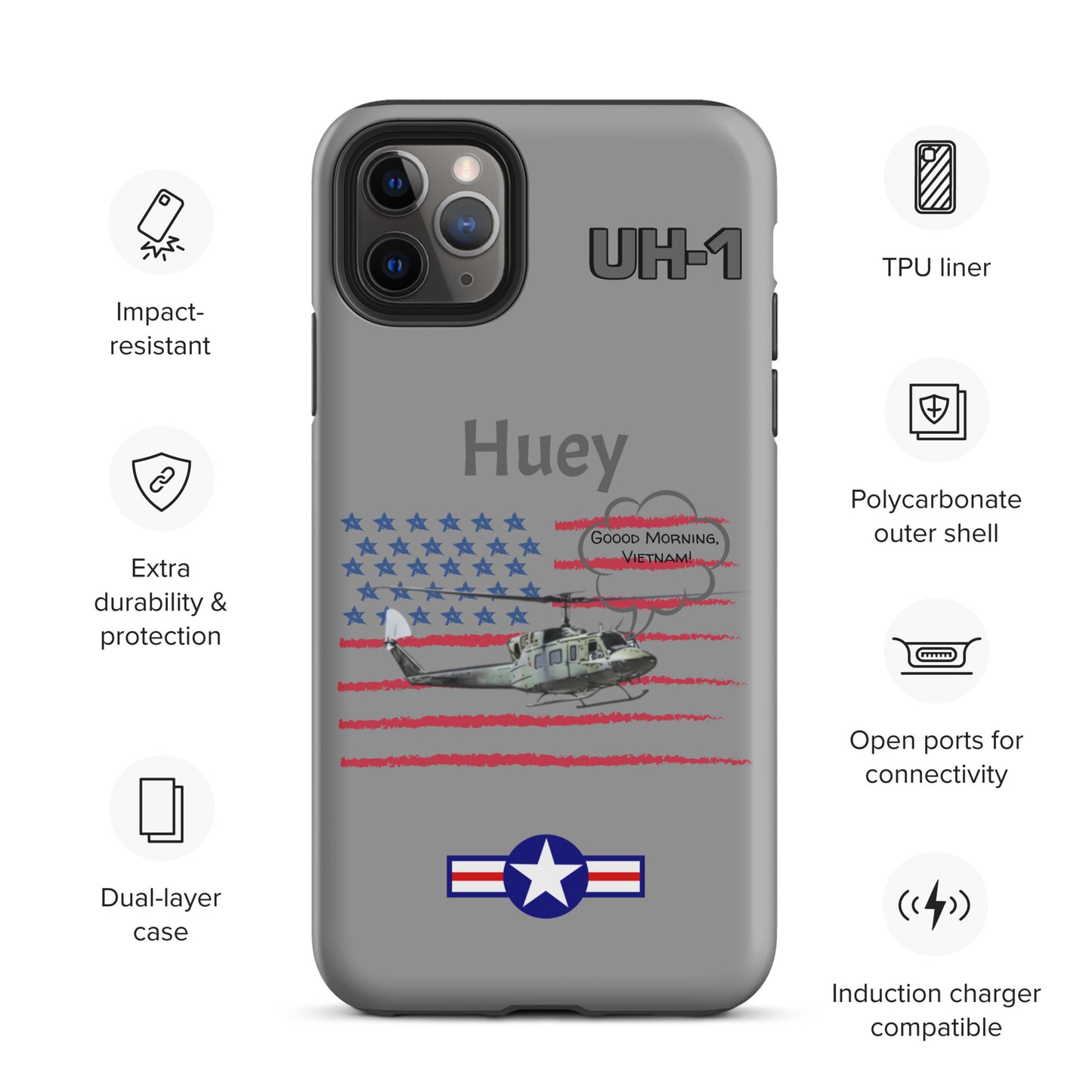 Huey Patriot iPhone Case (Without Quotes)