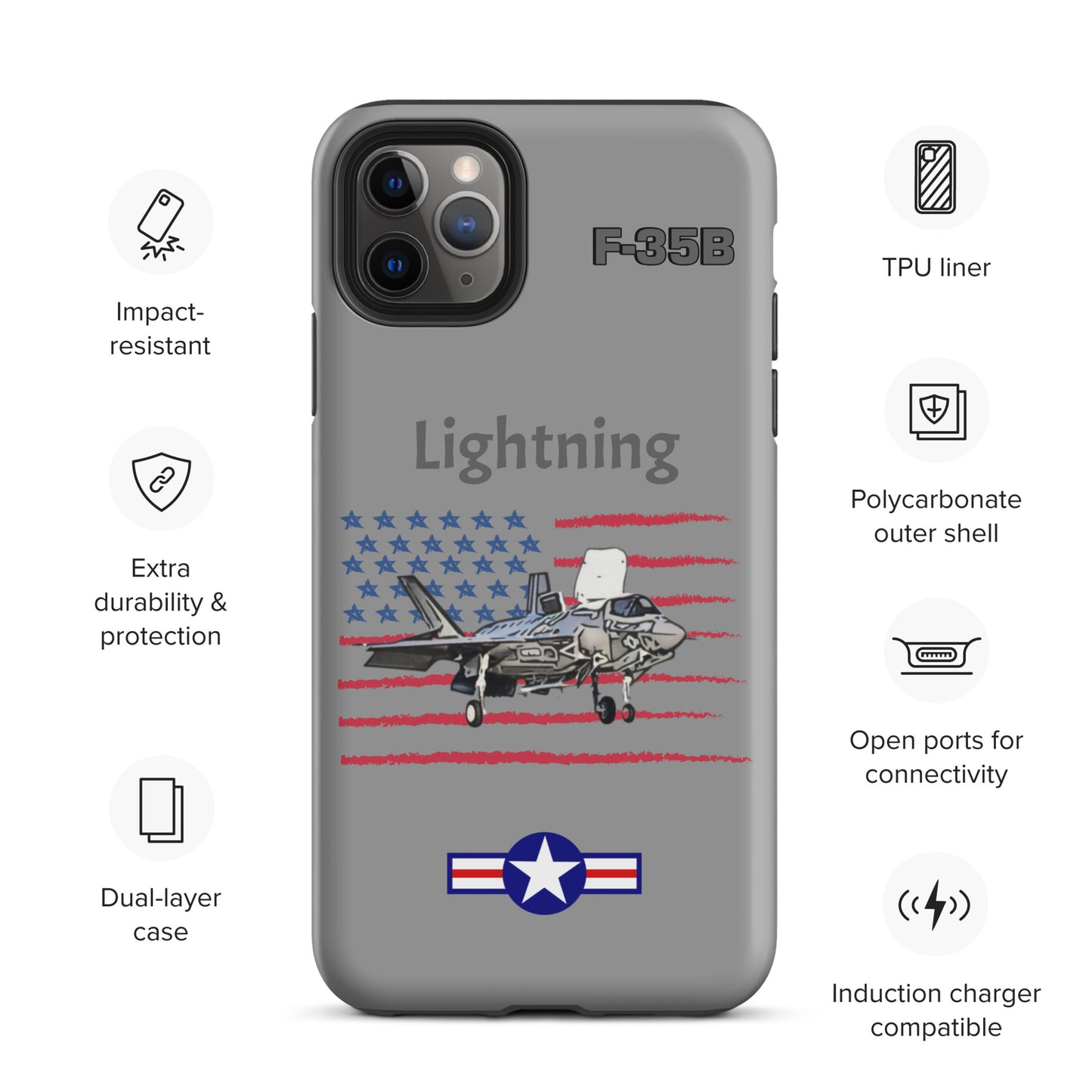 Vertical Takeoff Patriot iPhone Case (Without Quotes)