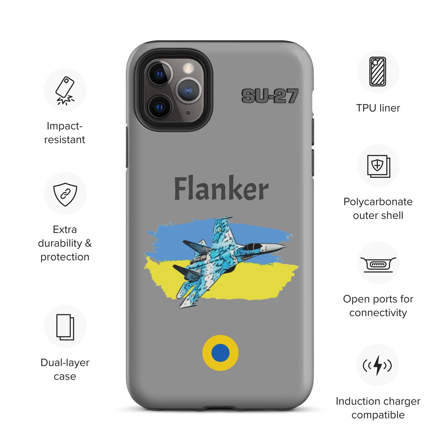 Ukrainian Flanker Patriot iPhone Case (Without Quotes)
