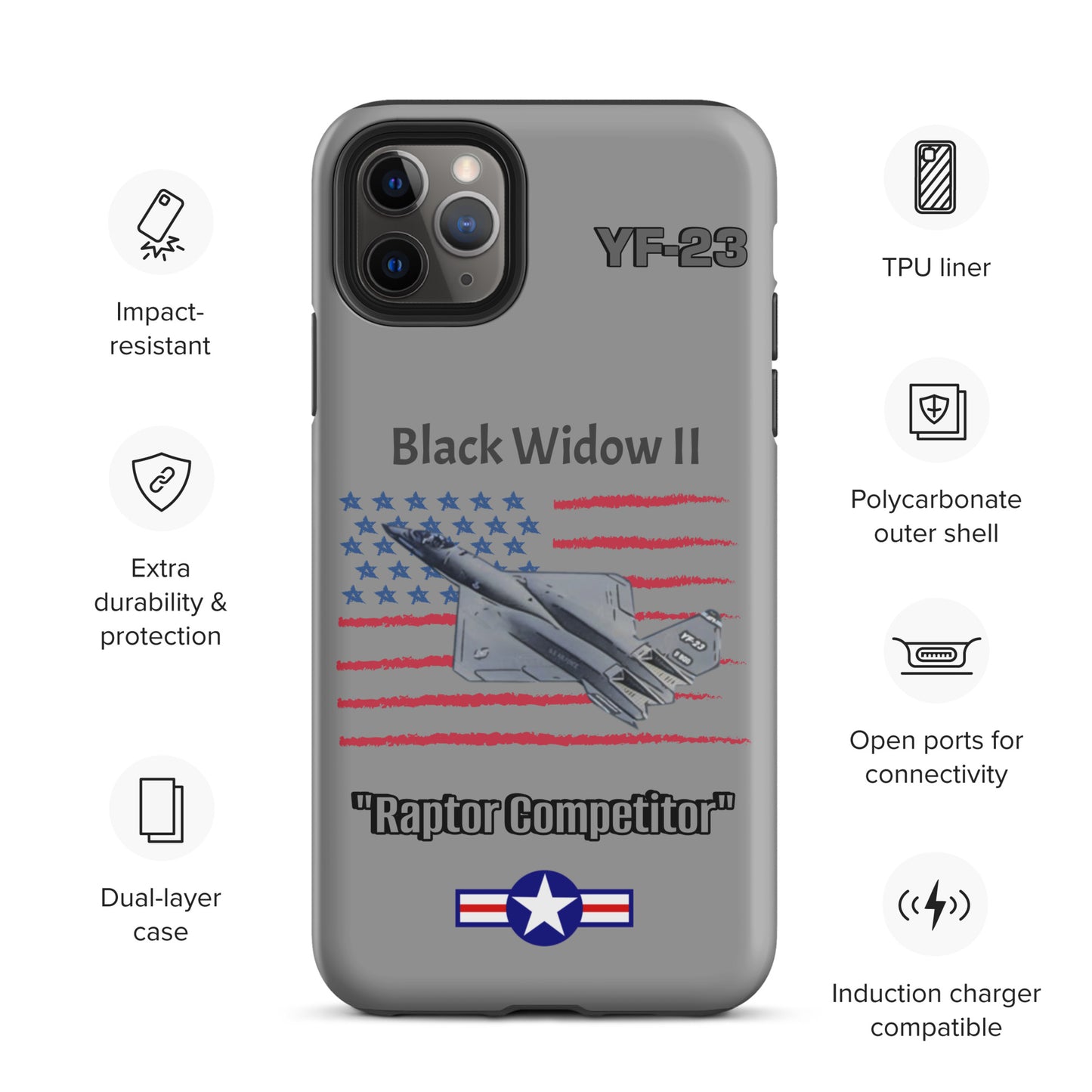 Black Widow Patriot iPhone Case