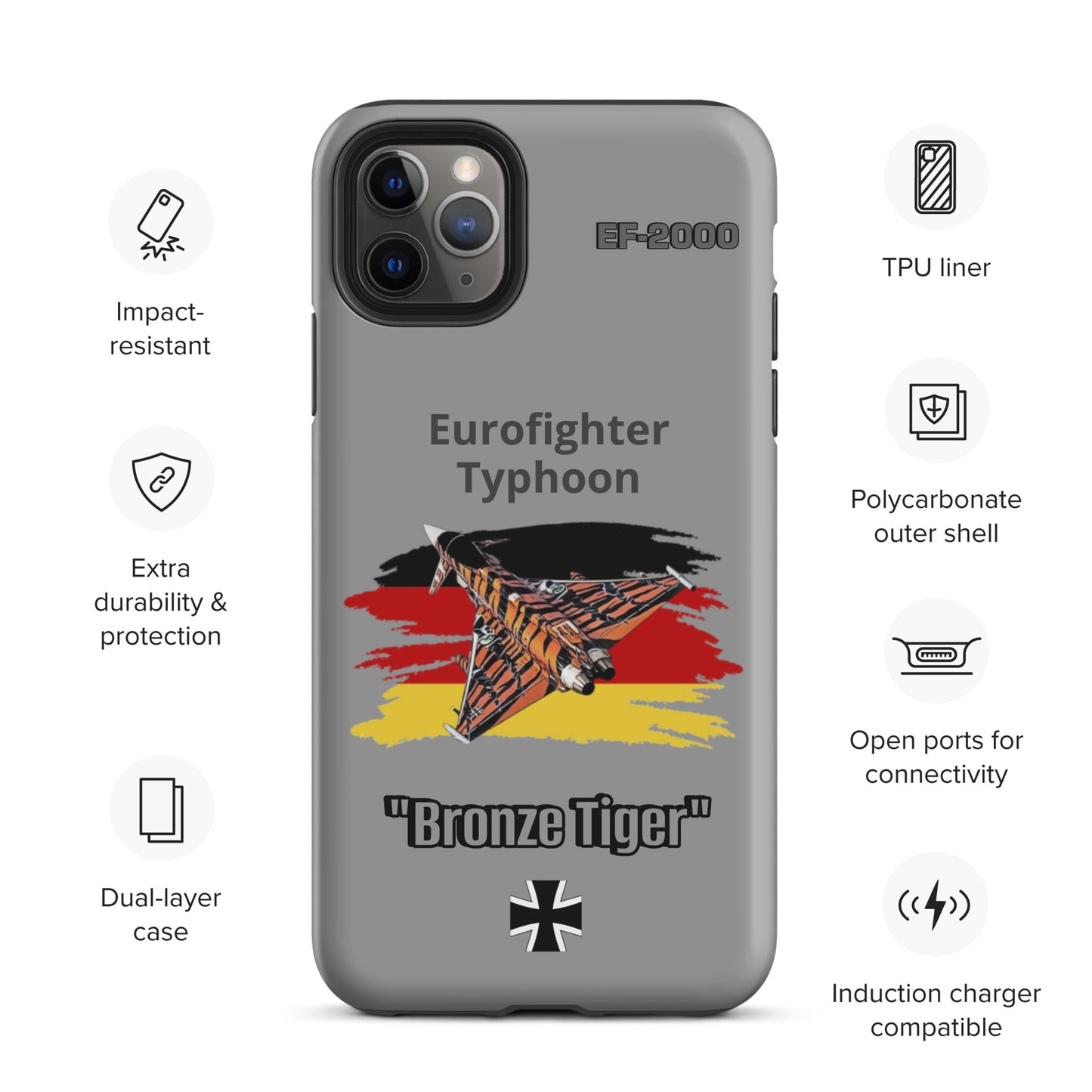 Bronze Tiger Typhoon Patriot iPhone Case