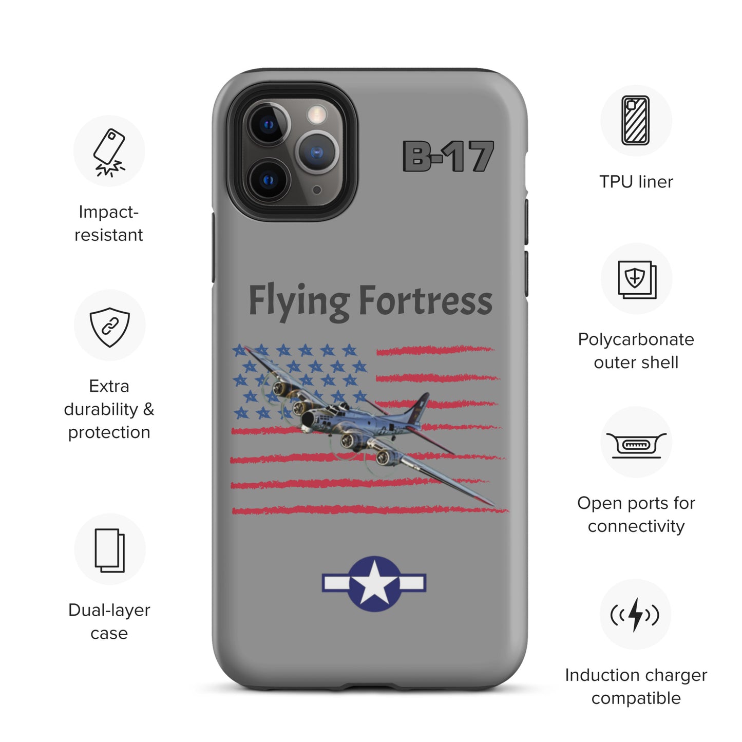 WWII Fortress Patriot iPhone Case