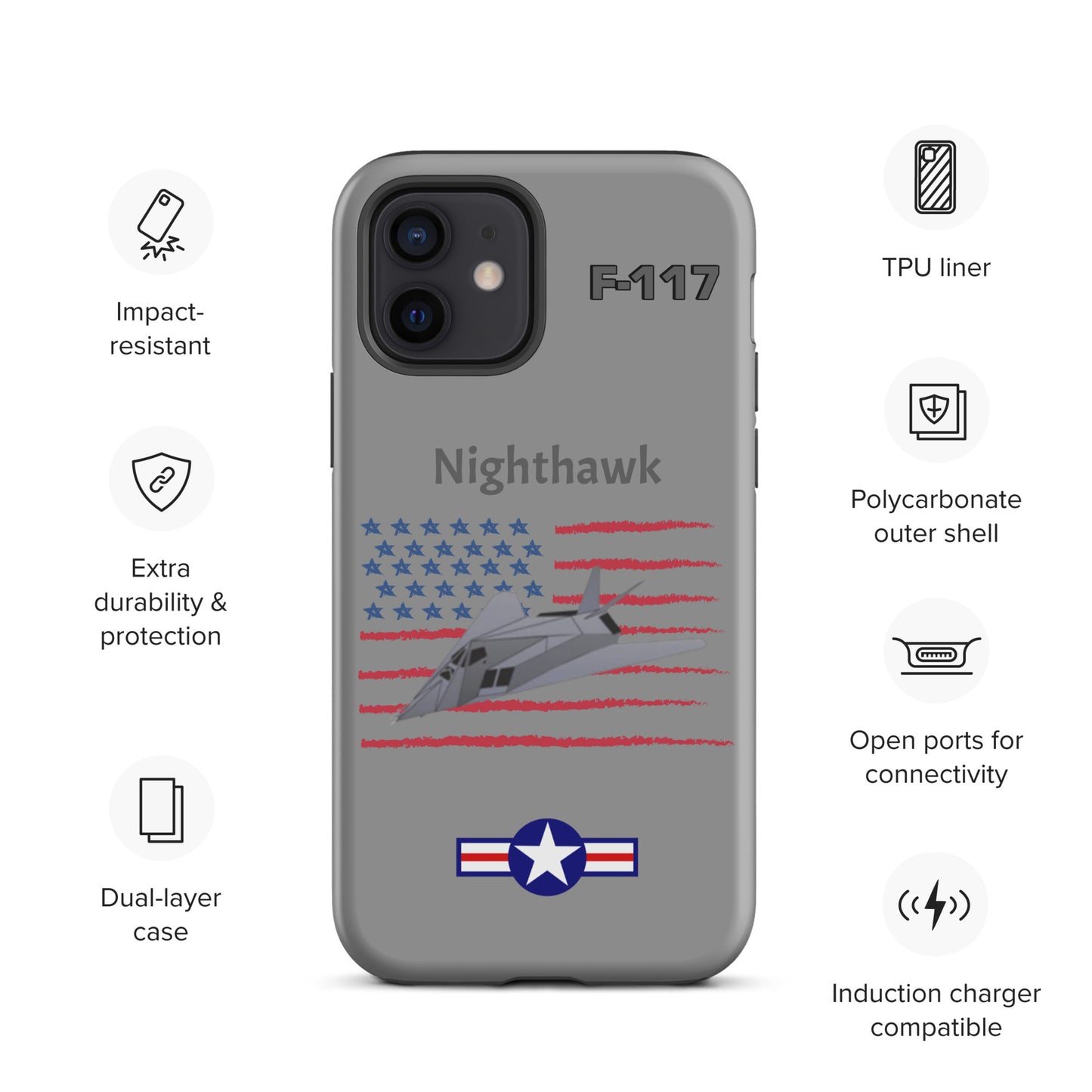 Nighthawk Patriot iPhone Case (Without Quotes)