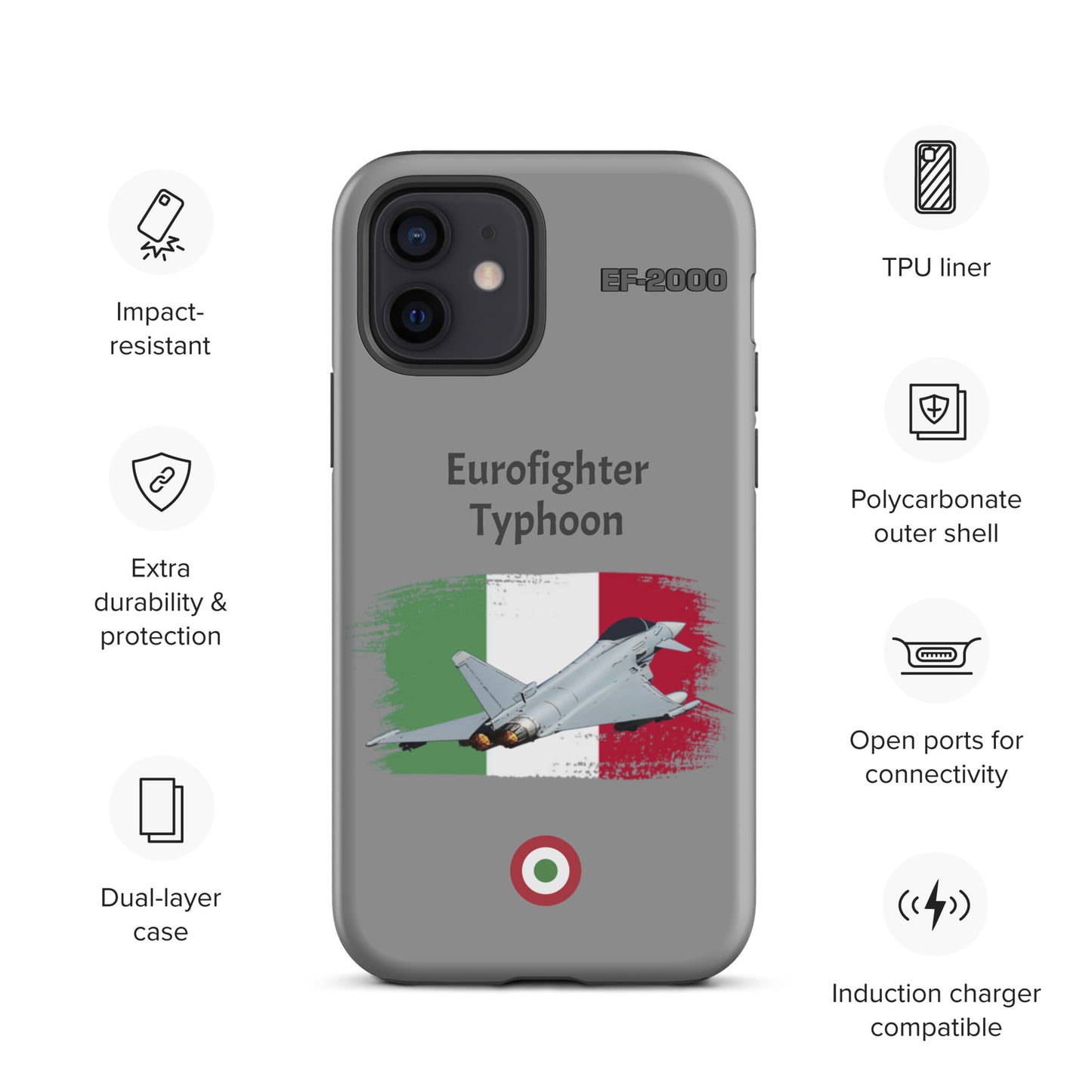 Italian Typhoon Patriot iPhone Case (Without Quotes)
