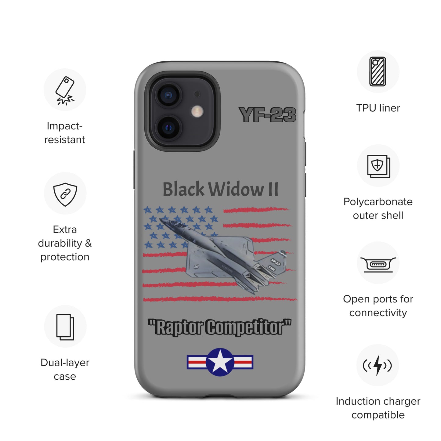 Black Widow Patriot iPhone Case