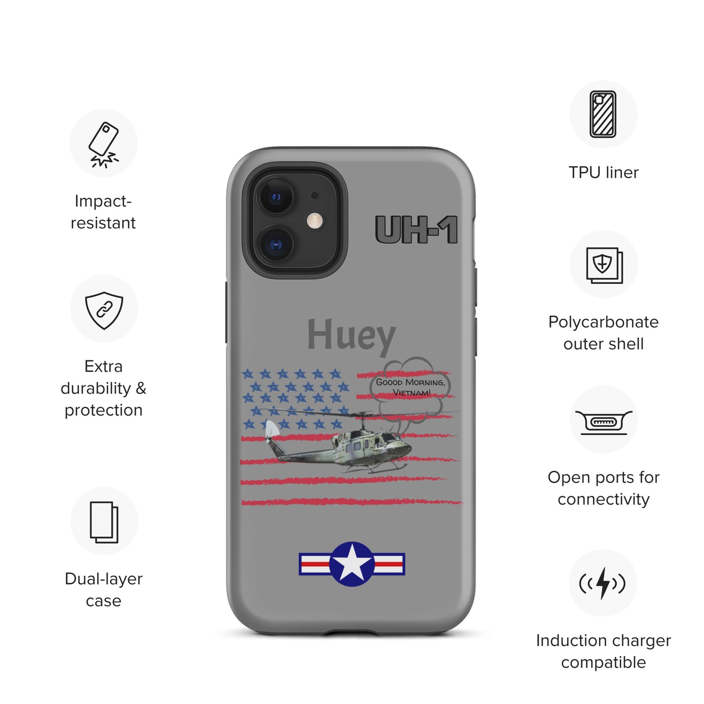 Huey Patriot iPhone Case (Without Quotes)