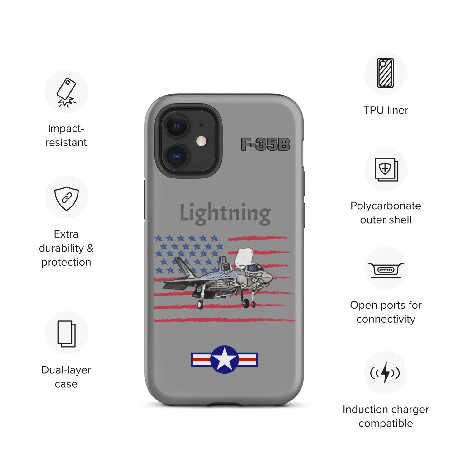 Vertical Takeoff Patriot iPhone Case (Without Quotes)