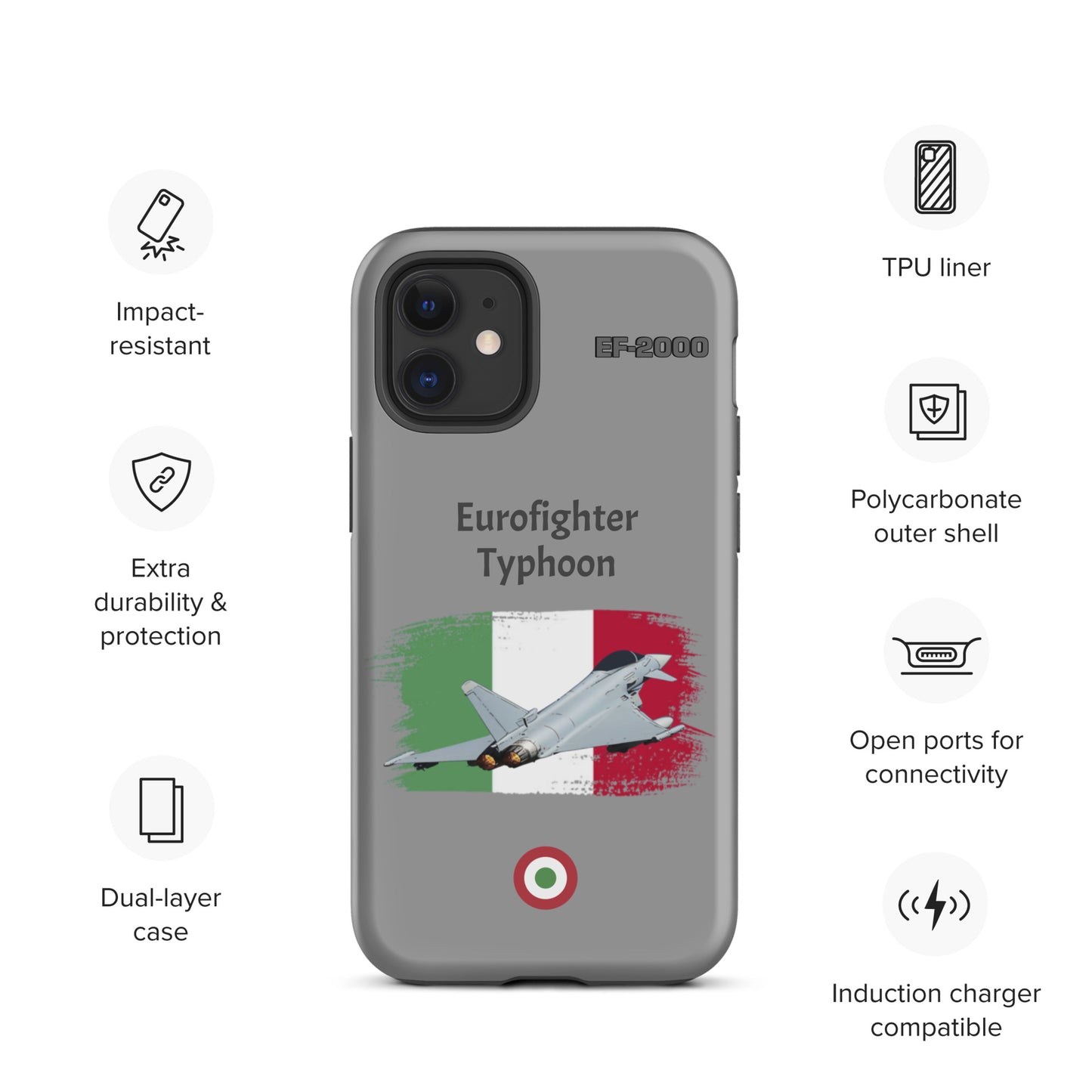 Italian Typhoon Patriot iPhone Case (Without Quotes)