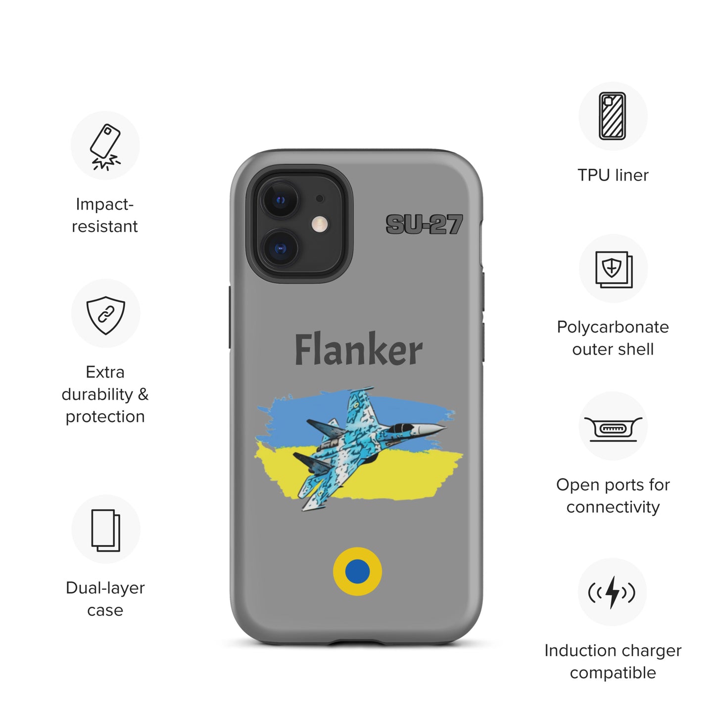 Ukrainian Flanker Patriot iPhone Case (Without Quotes)