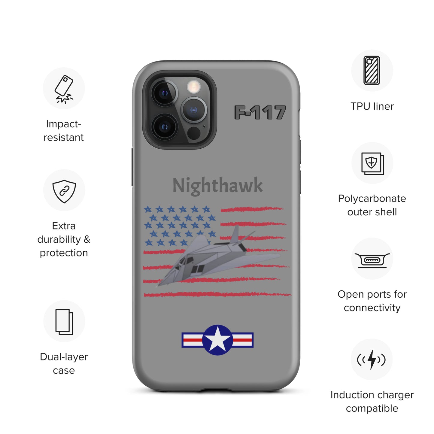 Nighthawk Patriot iPhone Case (Without Quotes)