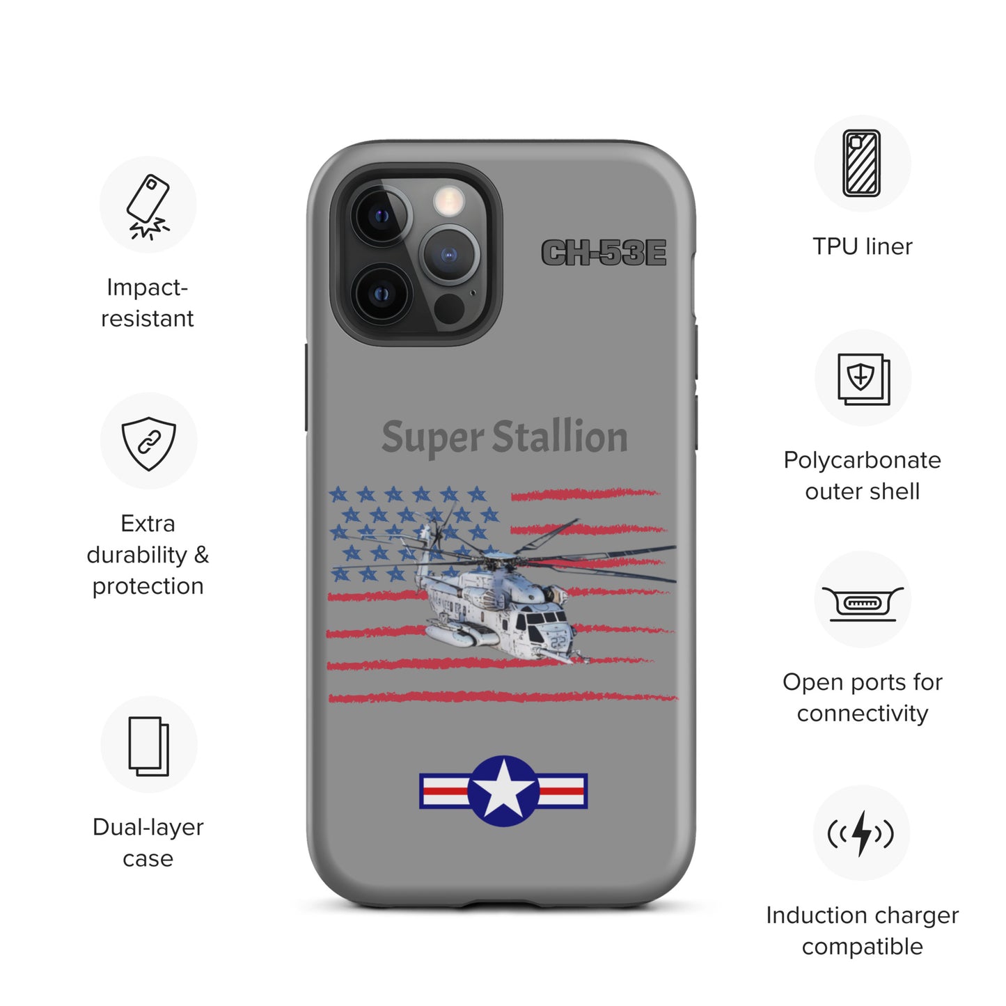 Super Stallion Patriot iPhone Case (Without Quotes)