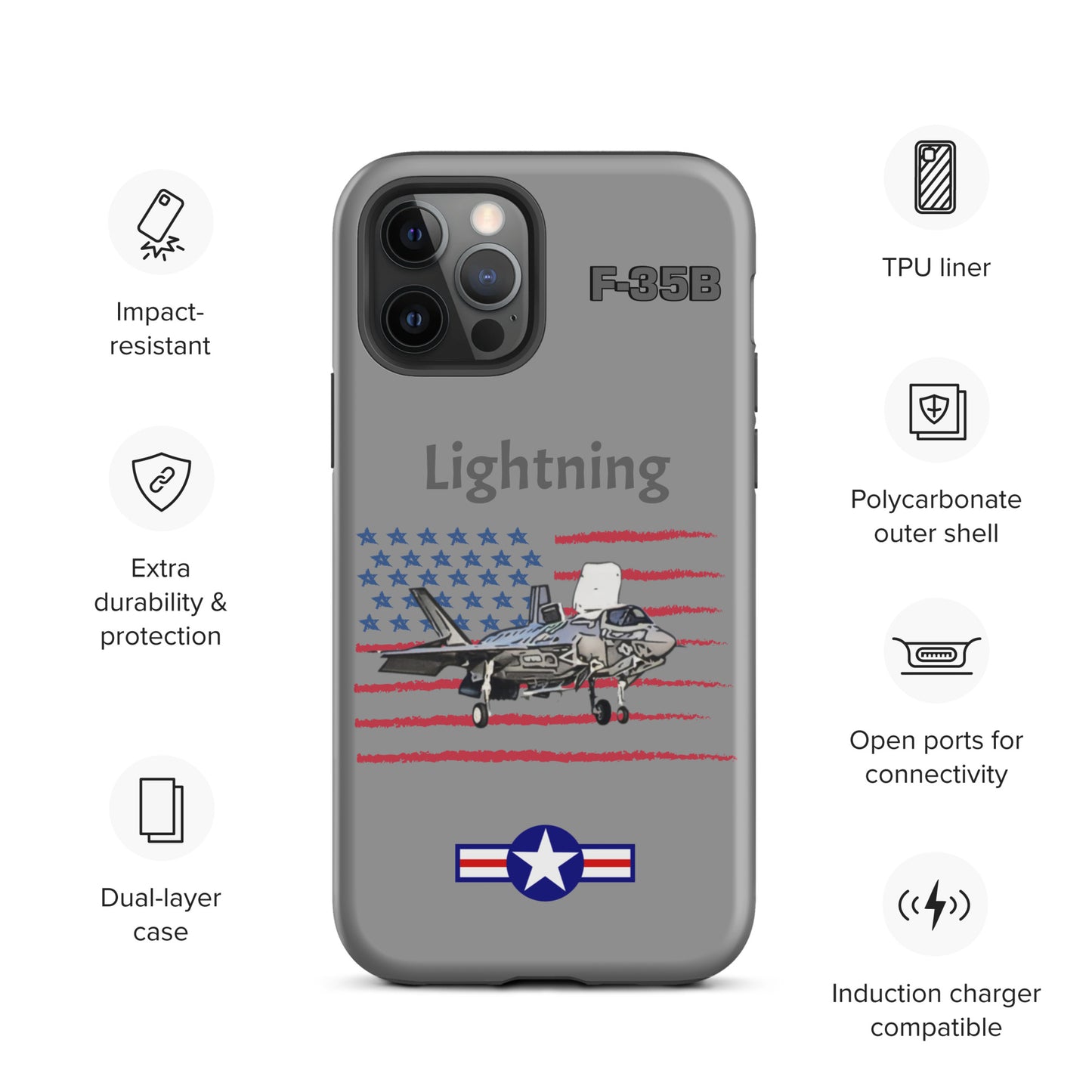 Vertical Takeoff Patriot iPhone Case (Without Quotes)