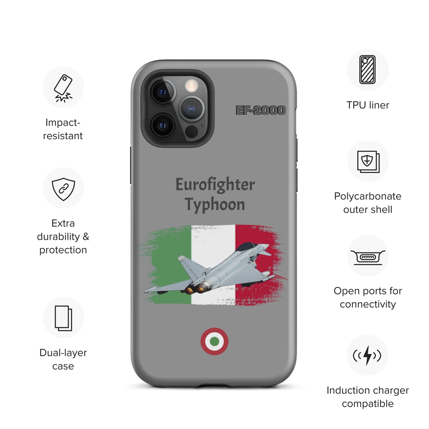Italian Typhoon Patriot iPhone Case (Without Quotes)
