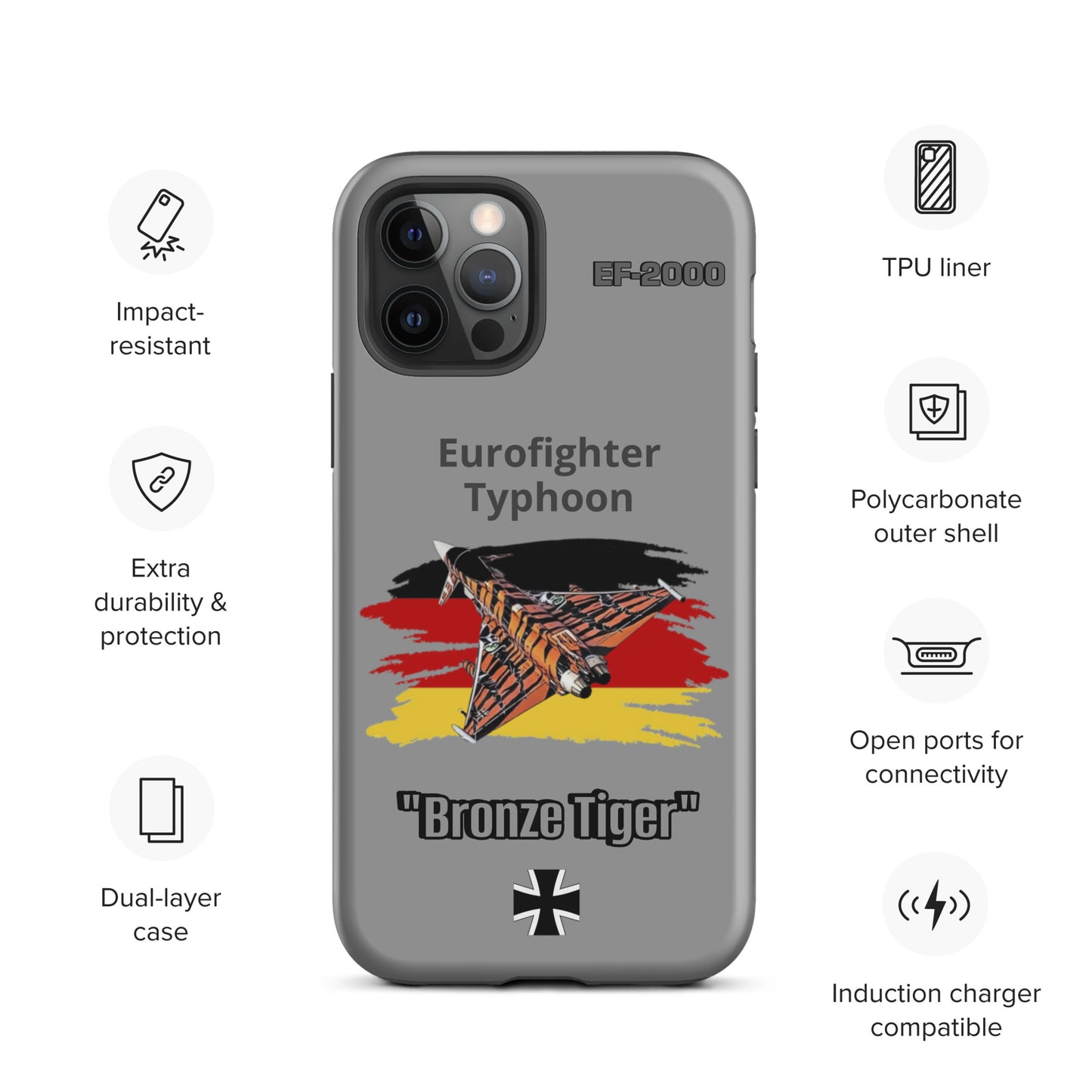 Bronze Tiger Typhoon Patriot iPhone Case