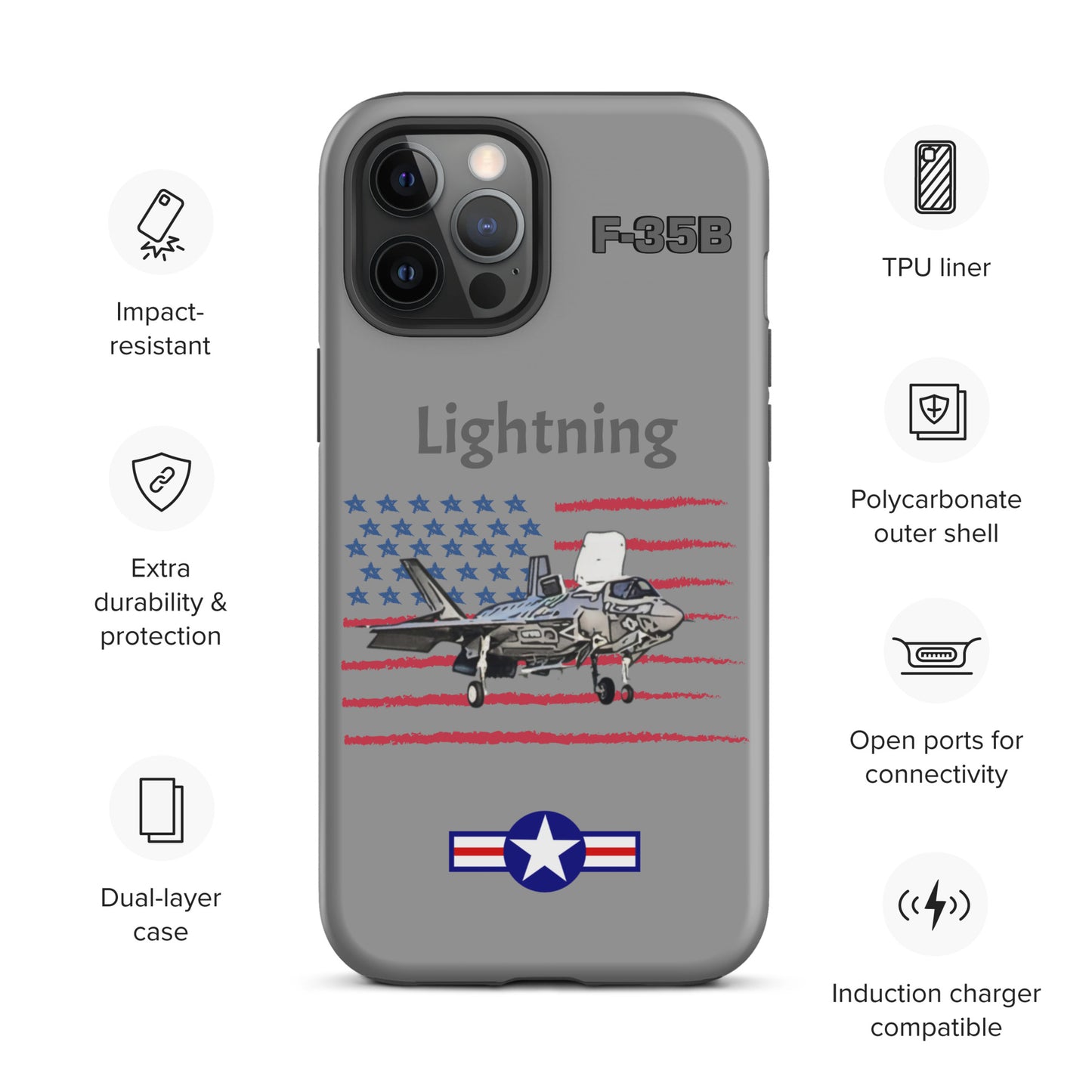 Vertical Takeoff Patriot iPhone Case (Without Quotes)