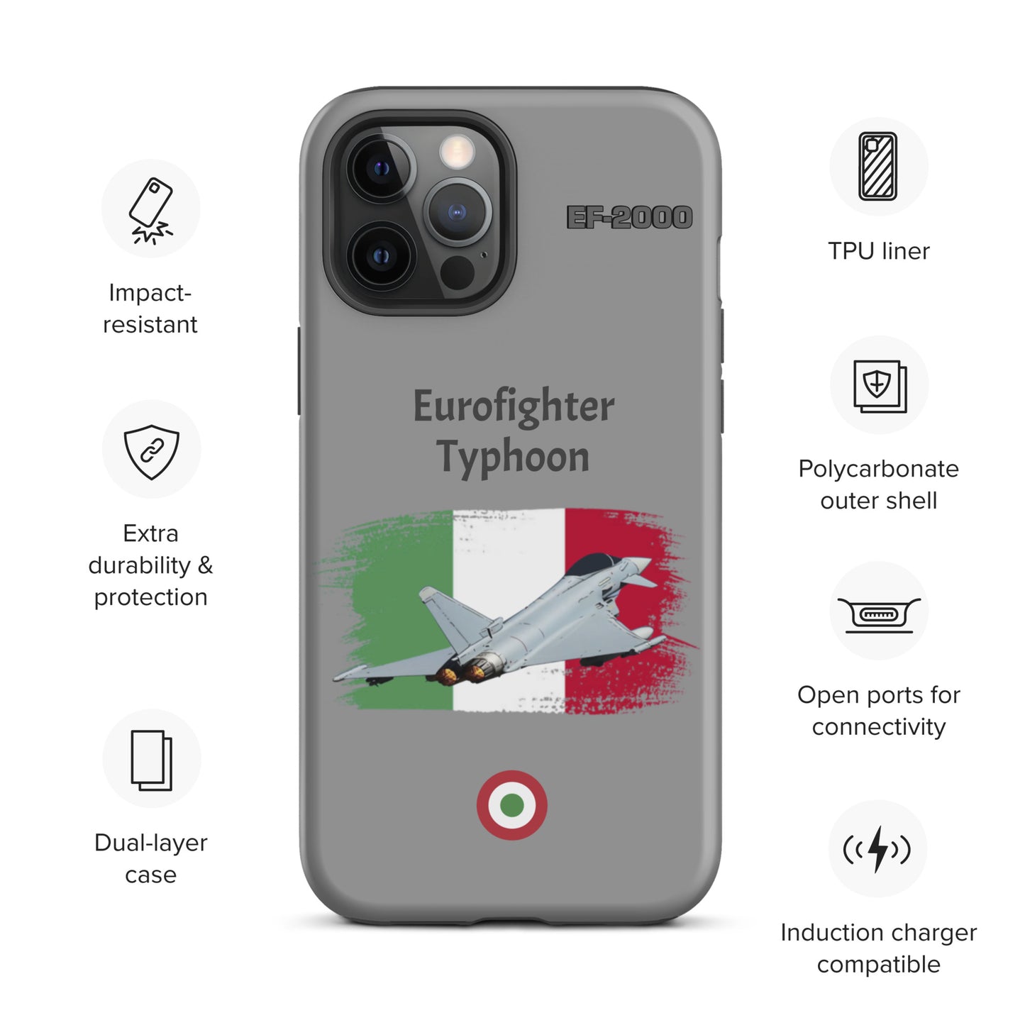 Italian Typhoon Patriot iPhone Case (Without Quotes)