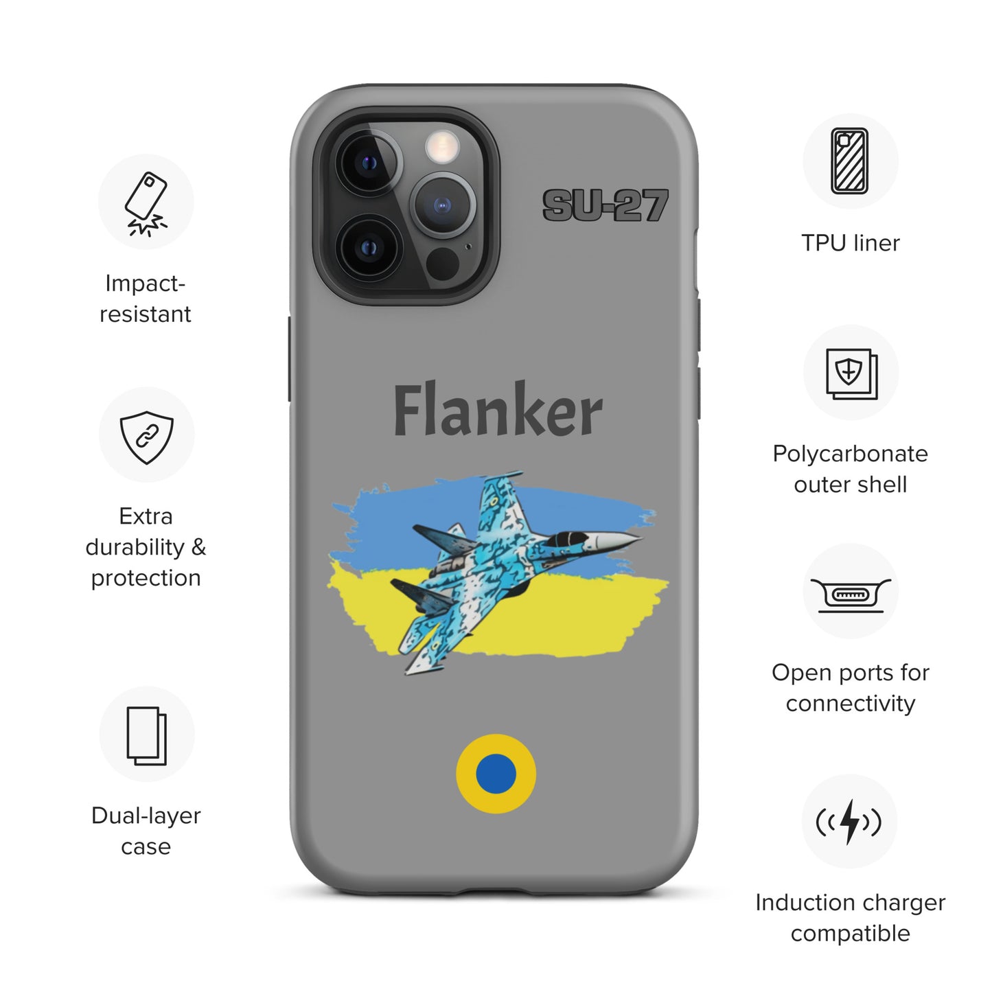 Ukrainian Flanker Patriot iPhone Case (Without Quotes)