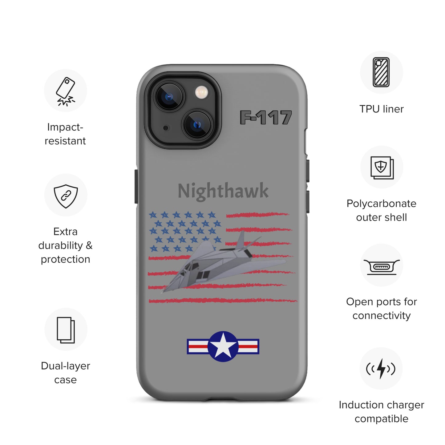 Nighthawk Patriot iPhone Case (Without Quotes)