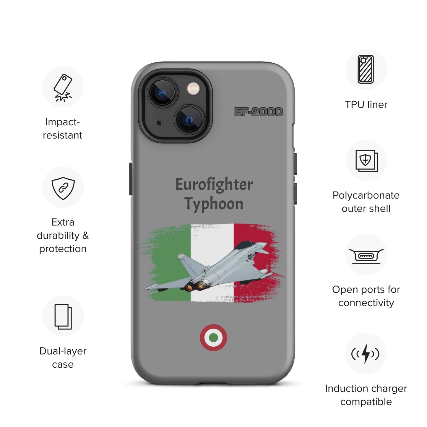 Italian Typhoon Patriot iPhone Case (Without Quotes)