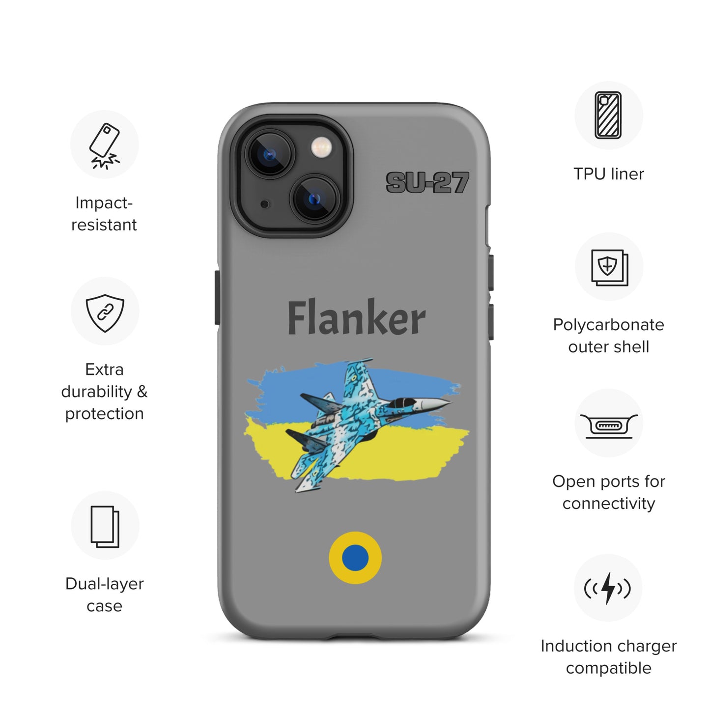 Ukrainian Flanker Patriot iPhone Case (Without Quotes)