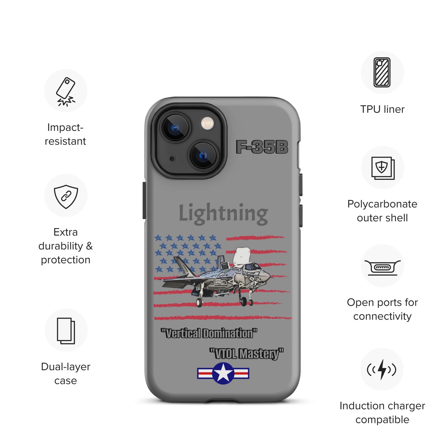 Vertical Takeoff Patriot iPhone Case