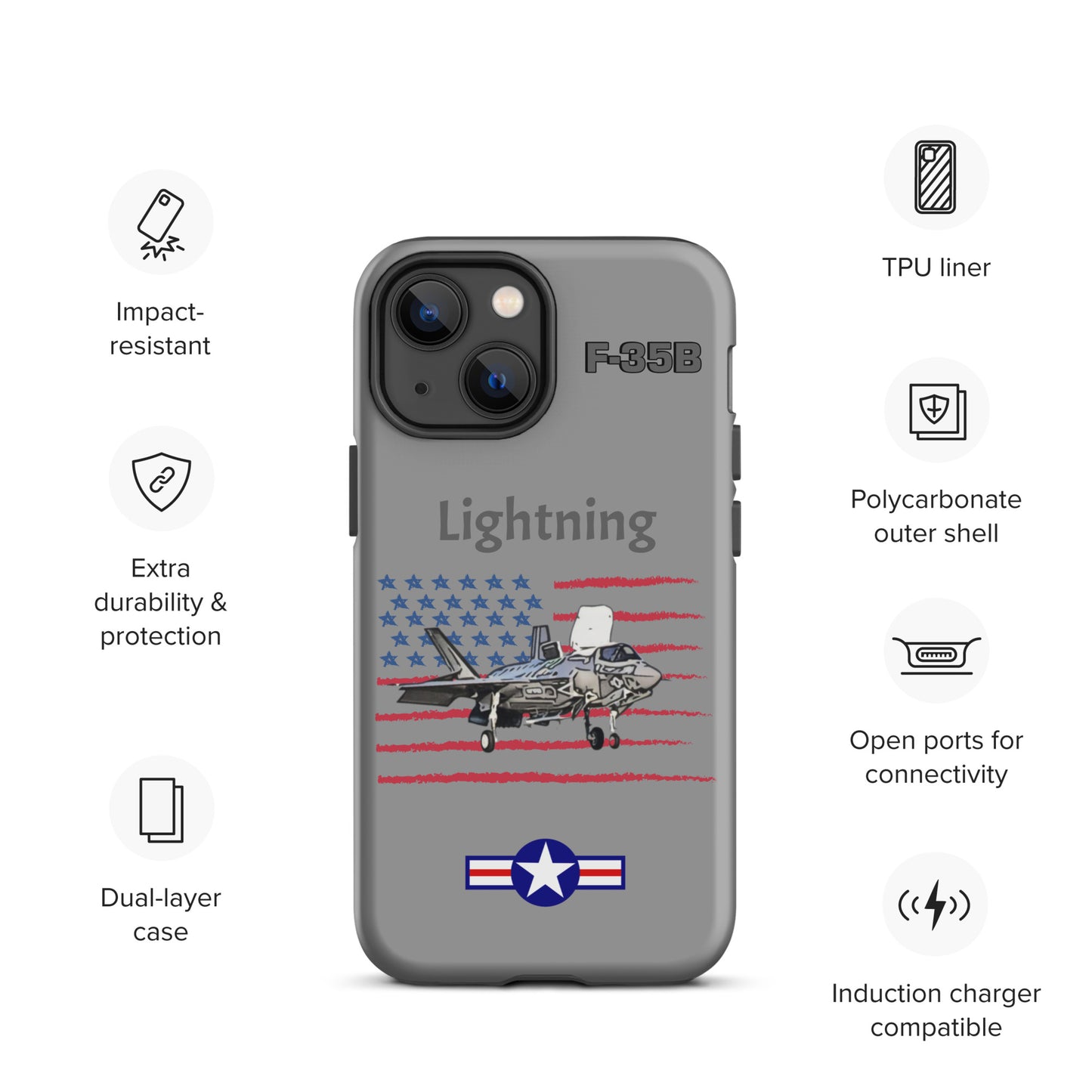 Vertical Takeoff Patriot iPhone Case (Without Quotes)