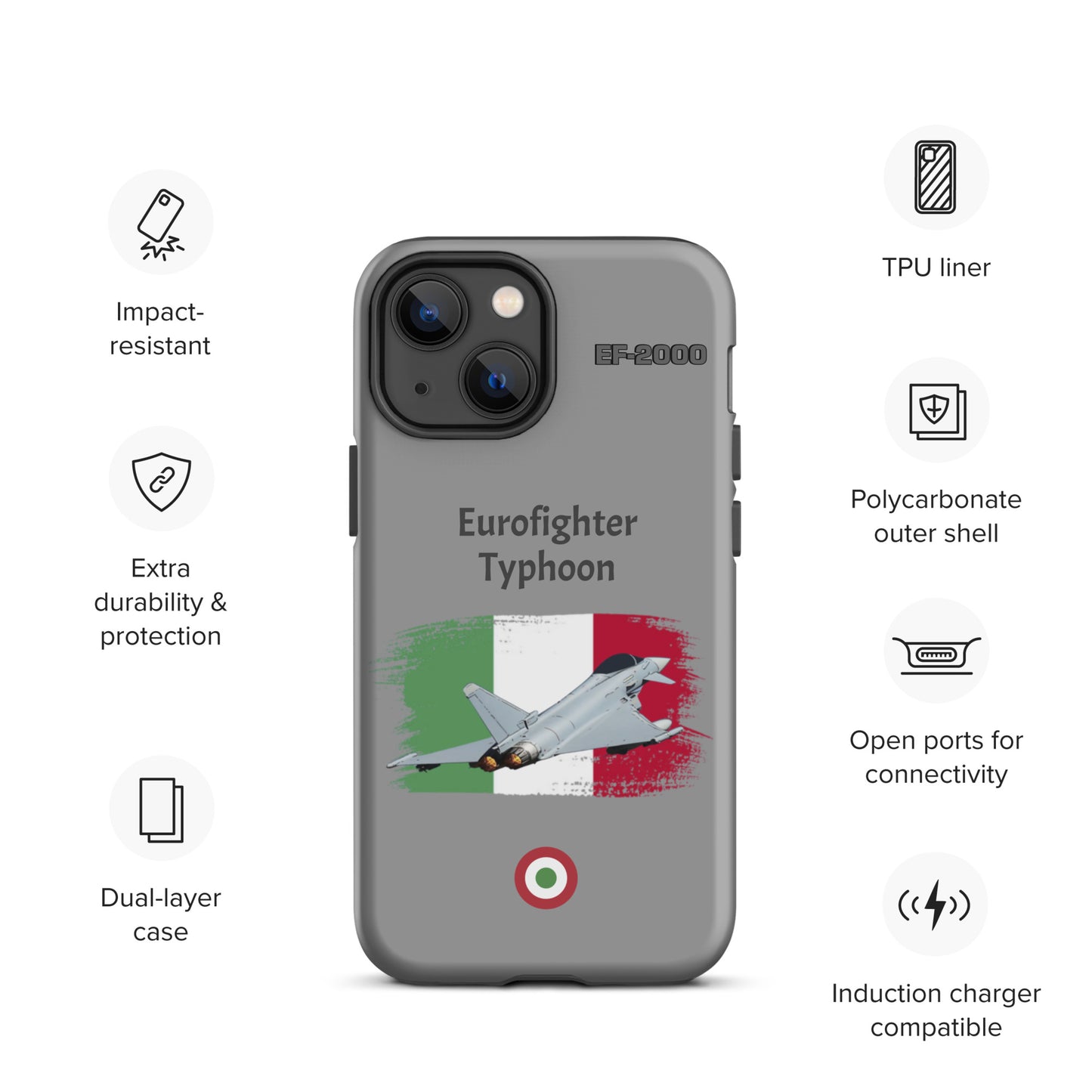 Italian Typhoon Patriot iPhone Case (Without Quotes)