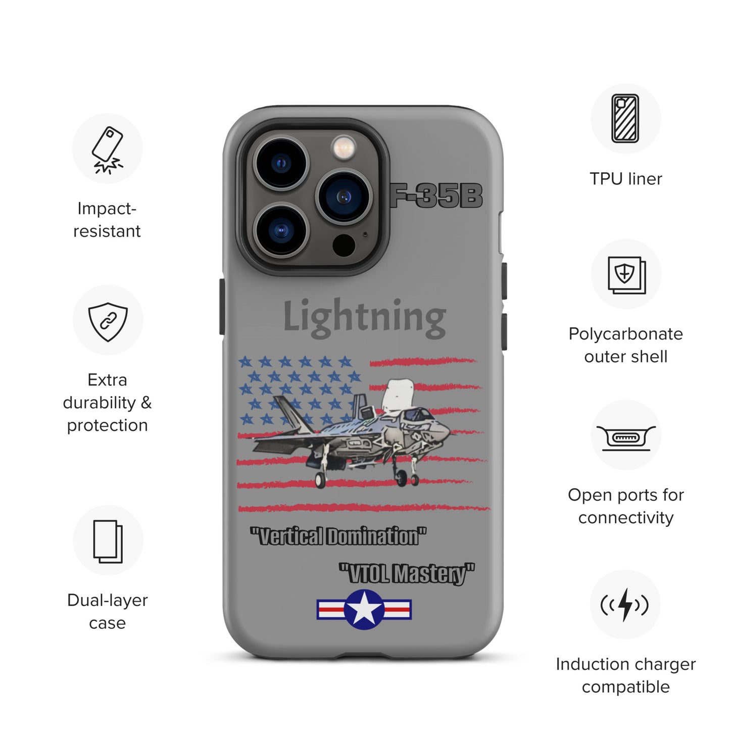 Vertical Takeoff Patriot iPhone Case