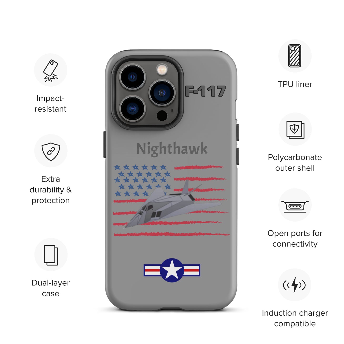 Nighthawk Patriot iPhone Case (Without Quotes)