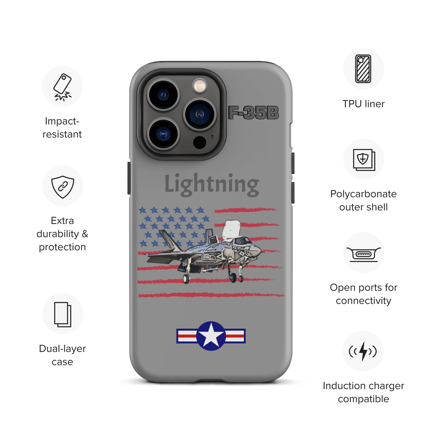 Vertical Takeoff Patriot iPhone Case (Without Quotes)