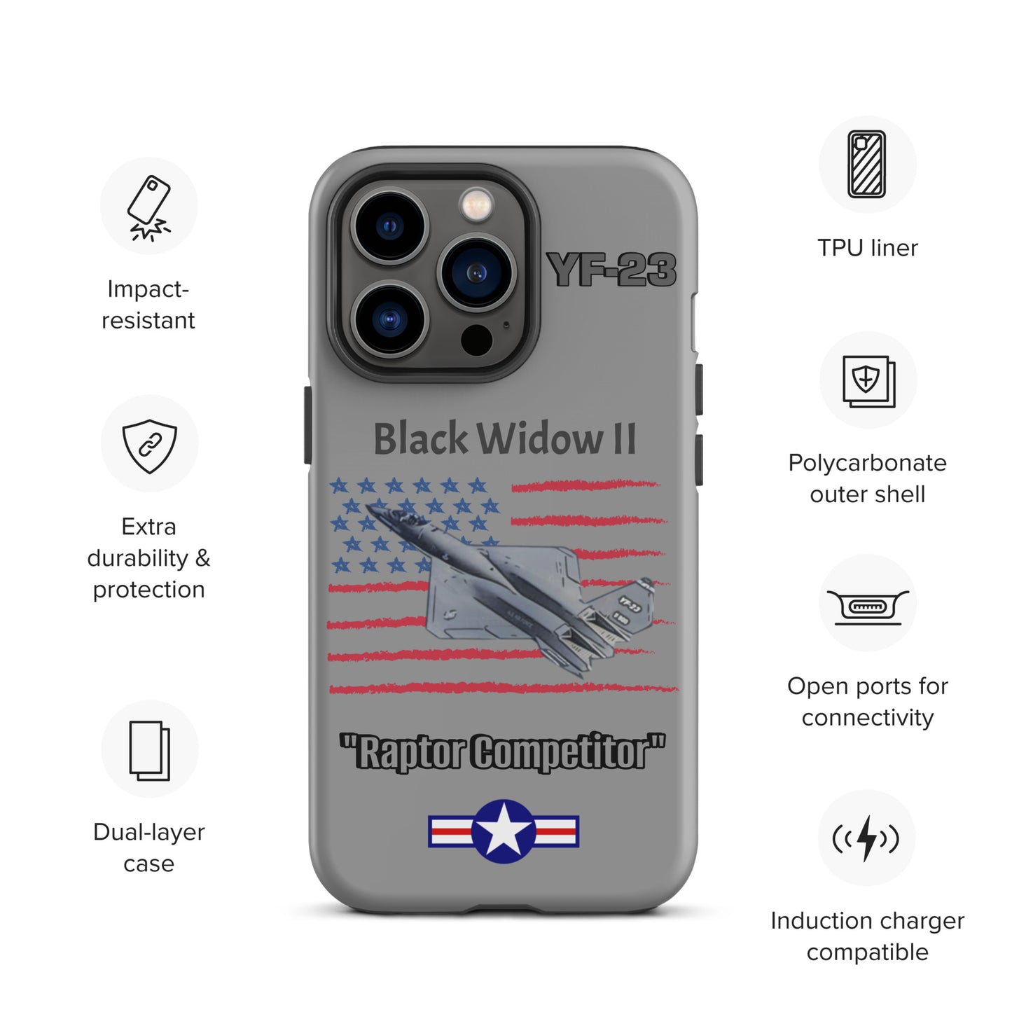 Black Widow Patriot iPhone Case
