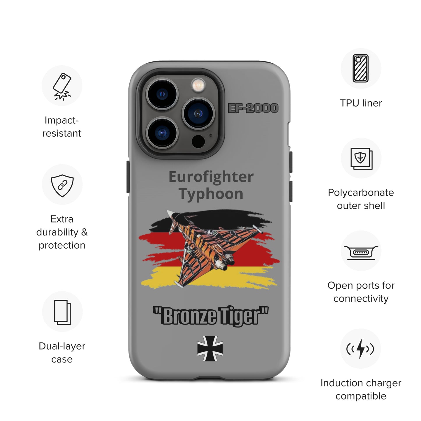 Bronze Tiger Typhoon Patriot iPhone Case