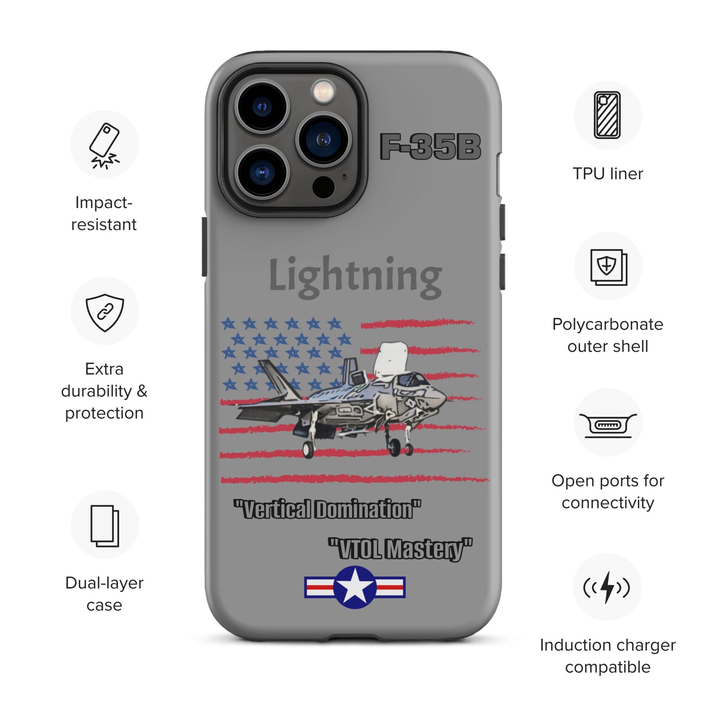 Vertical Takeoff Patriot iPhone Case