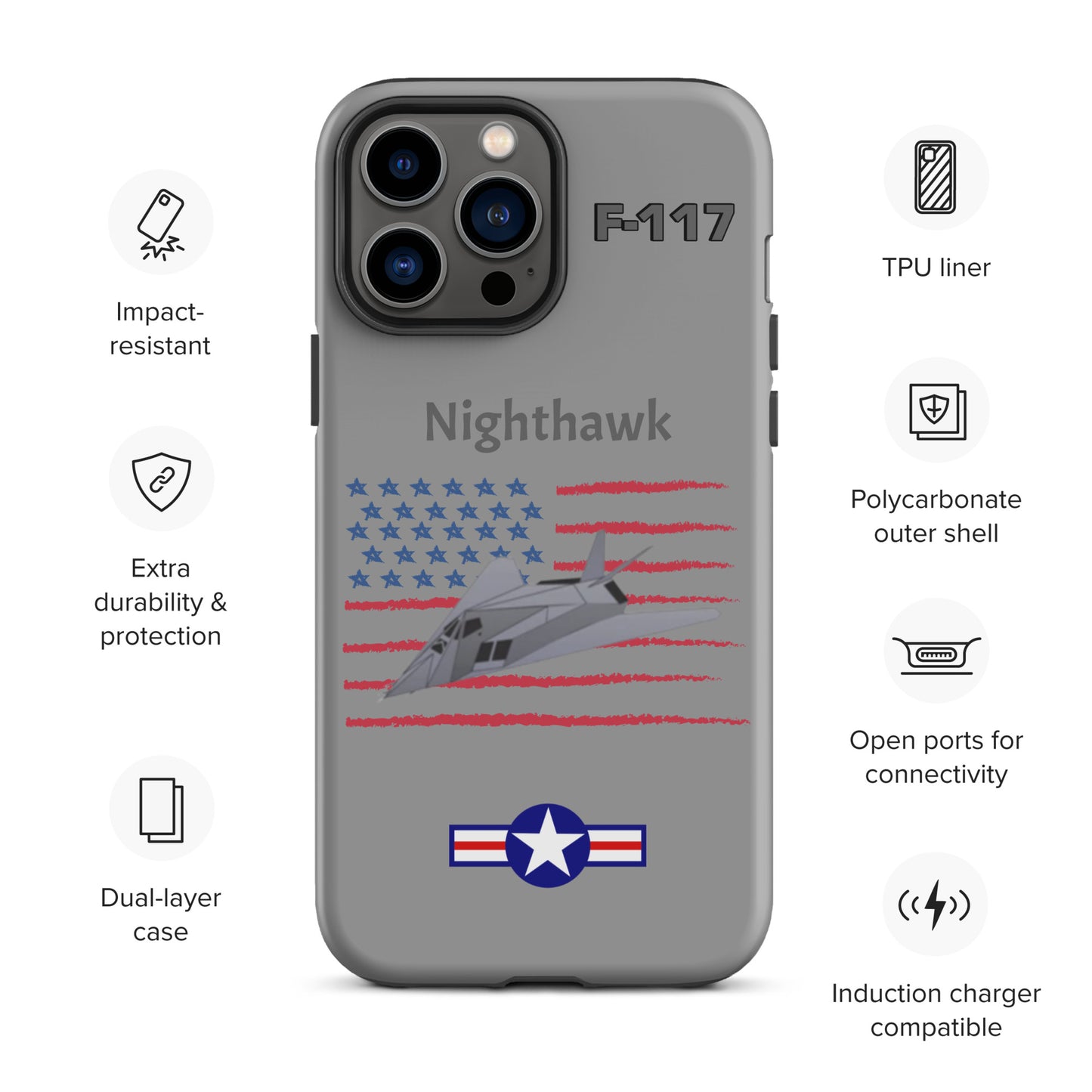 Nighthawk Patriot iPhone Case (Without Quotes)