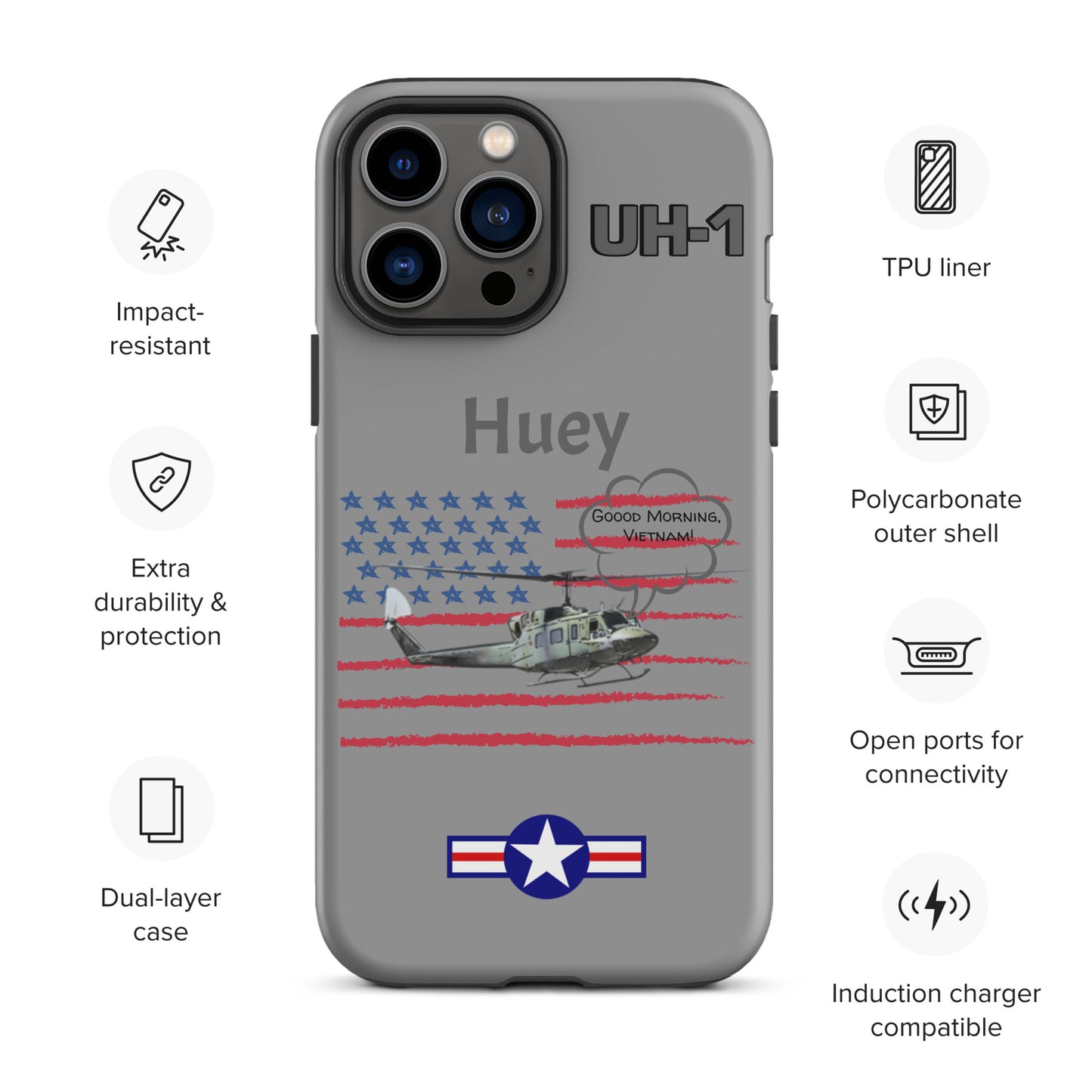 Huey Patriot iPhone Case (Without Quotes)