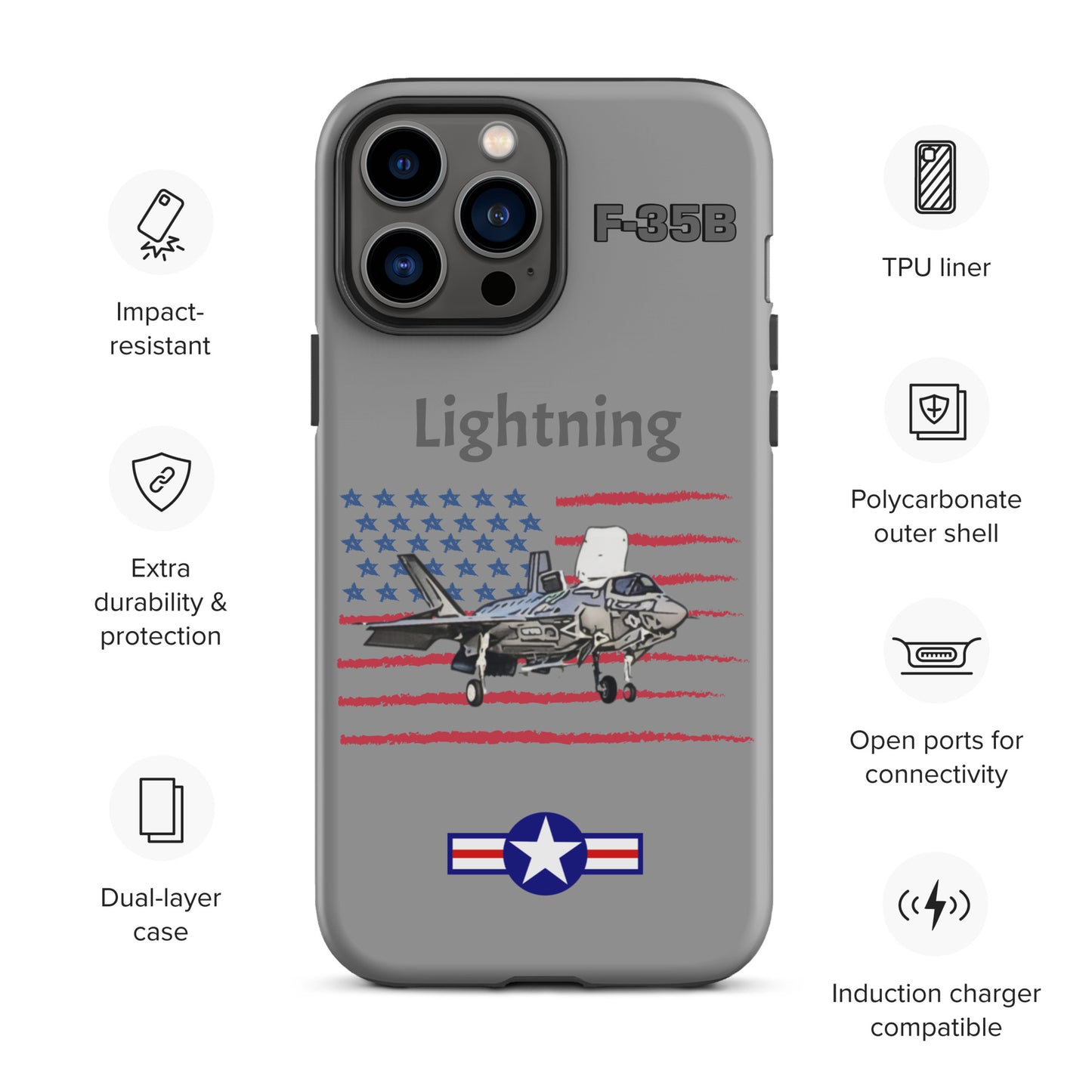 Vertical Takeoff Patriot iPhone Case (Without Quotes)