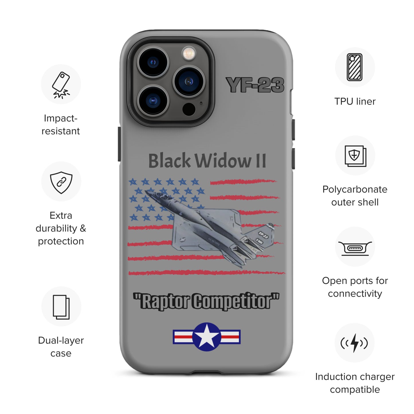 Black Widow Patriot iPhone Case