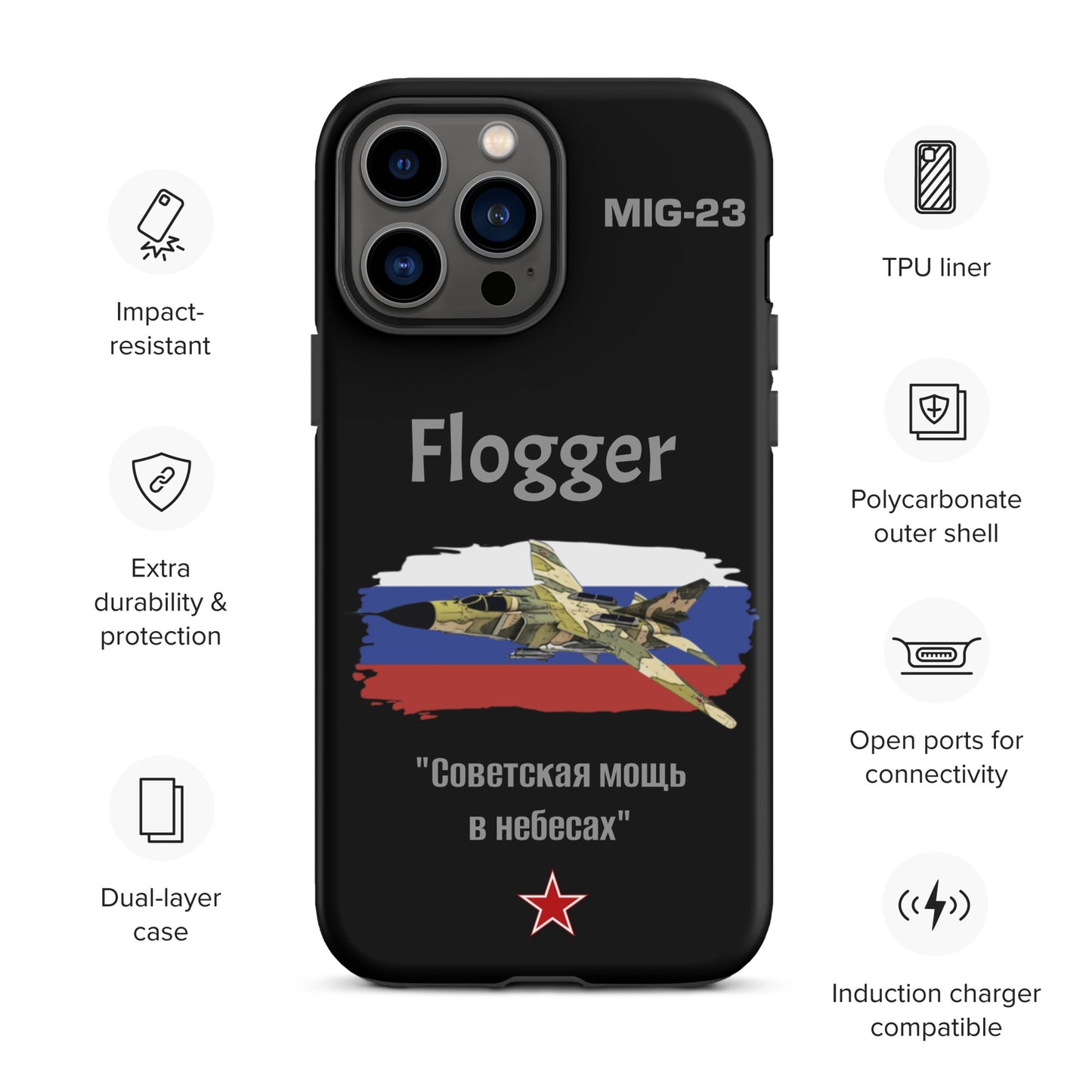 Black Case Flogger Patriot iPhone Case