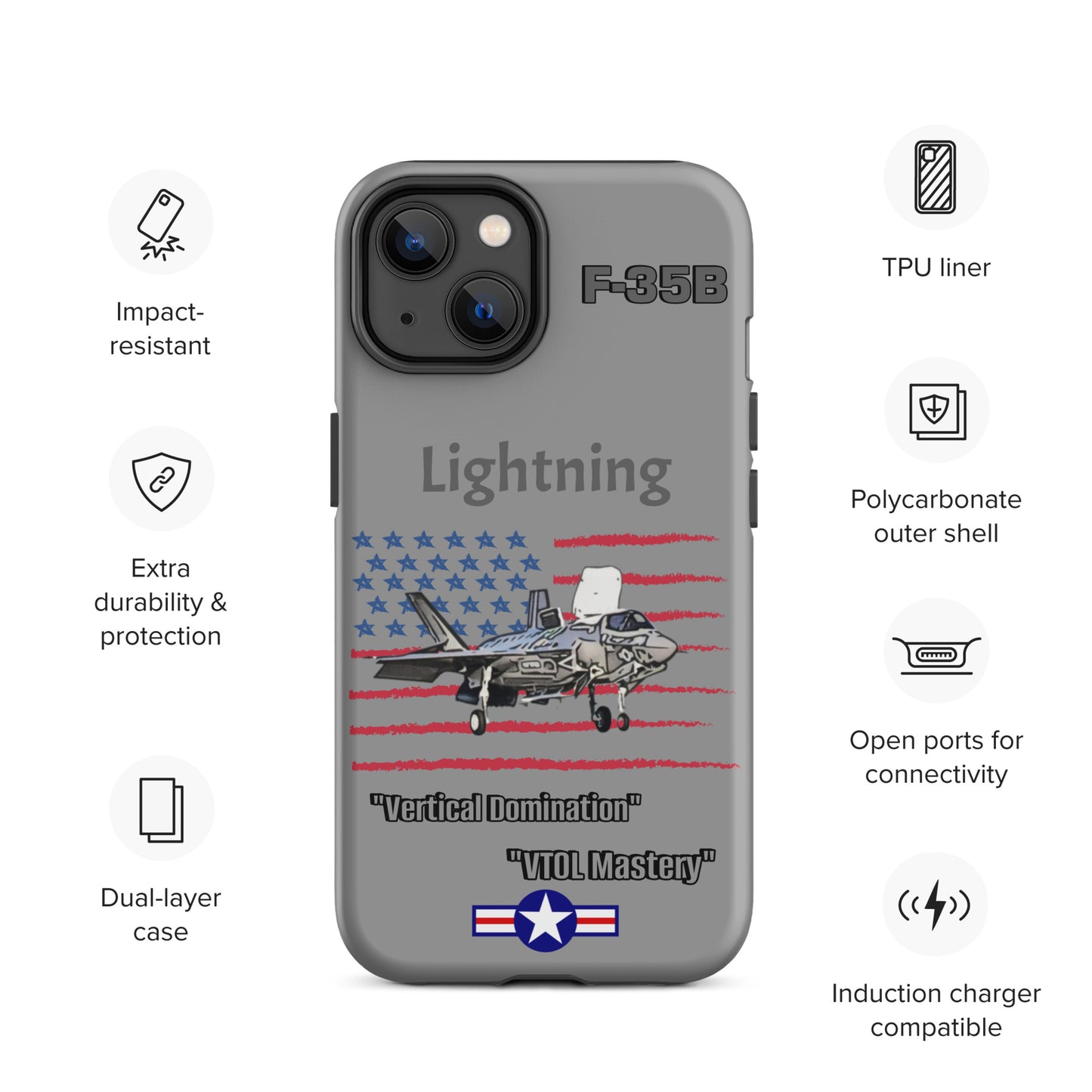 Vertical Takeoff Patriot iPhone Case