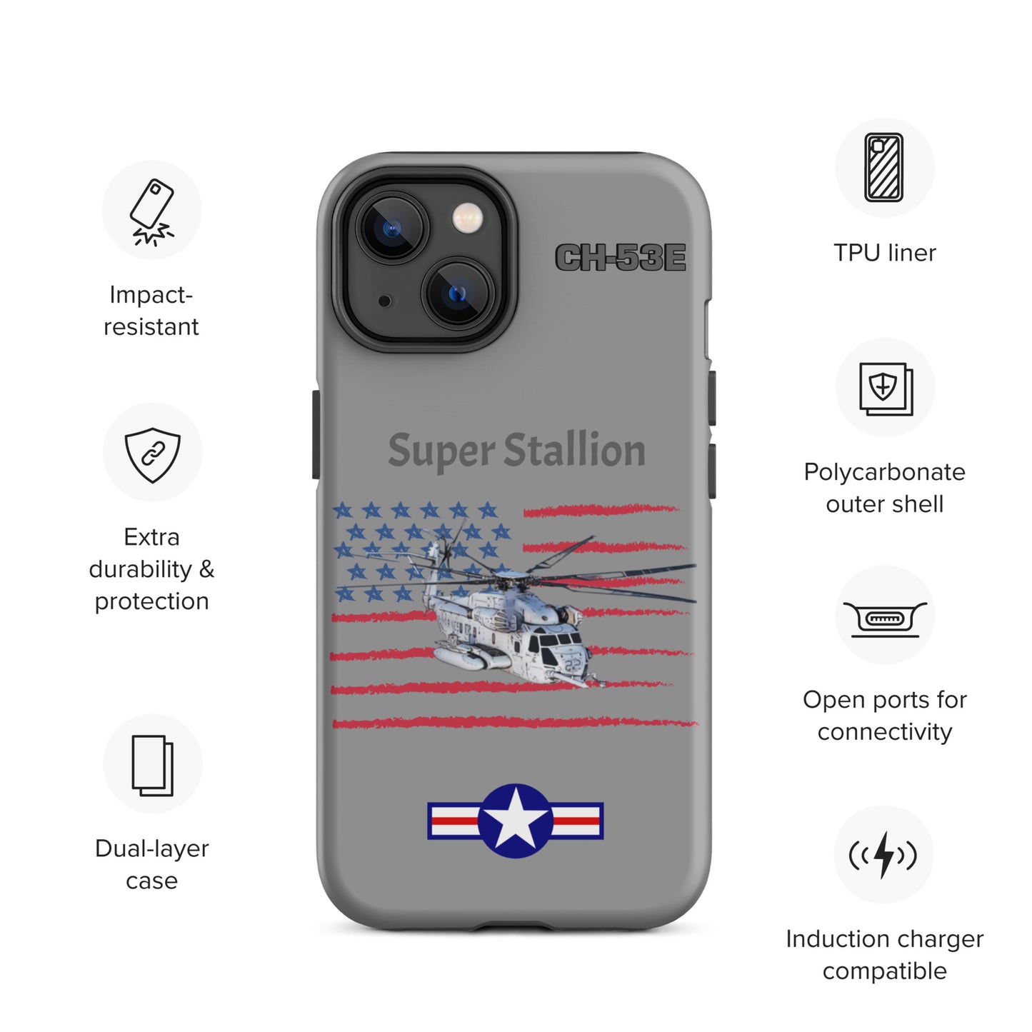 Super Stallion Patriot iPhone Case (Without Quotes)