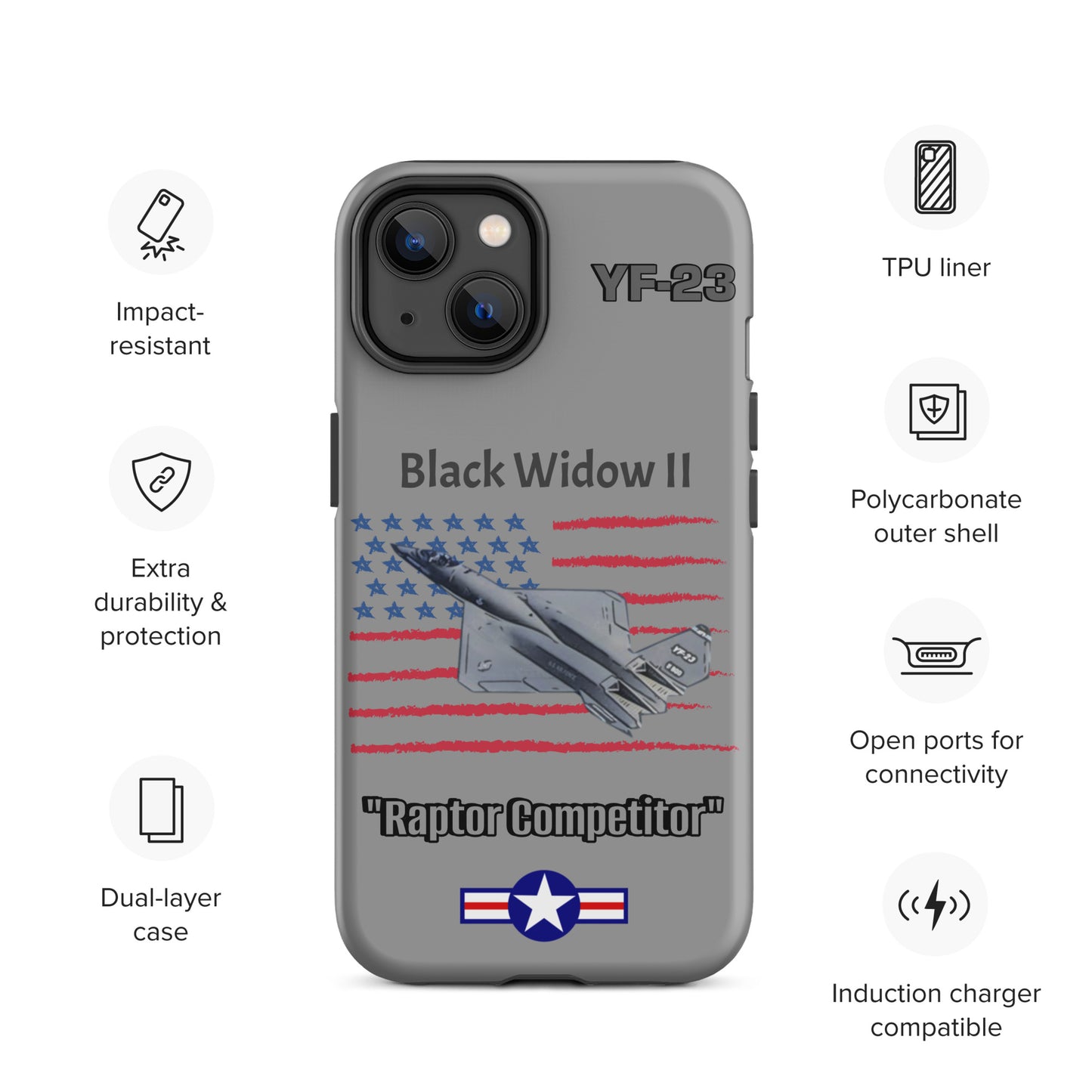 Black Widow Patriot iPhone Case