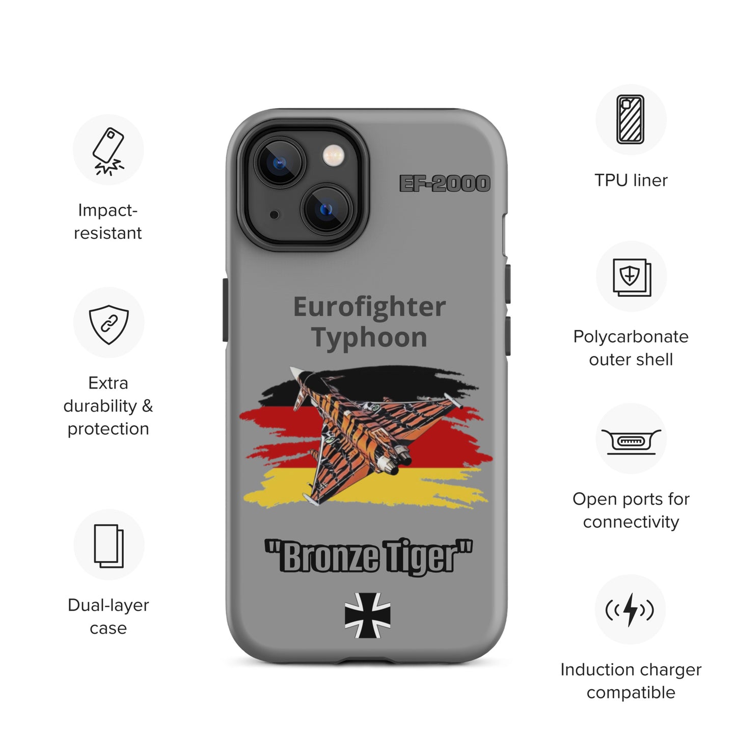 Bronze Tiger Typhoon Patriot iPhone Case