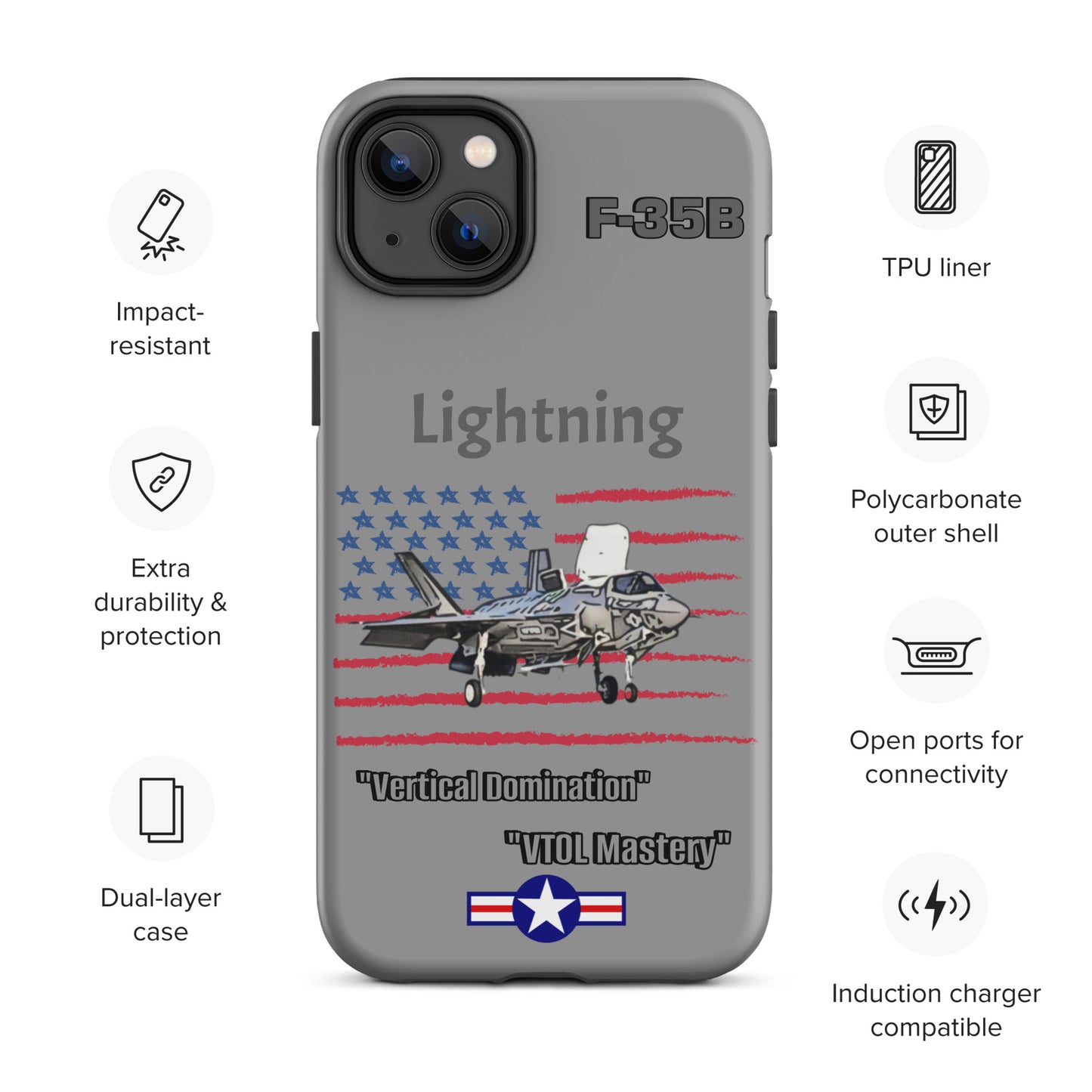 Vertical Takeoff Patriot iPhone Case