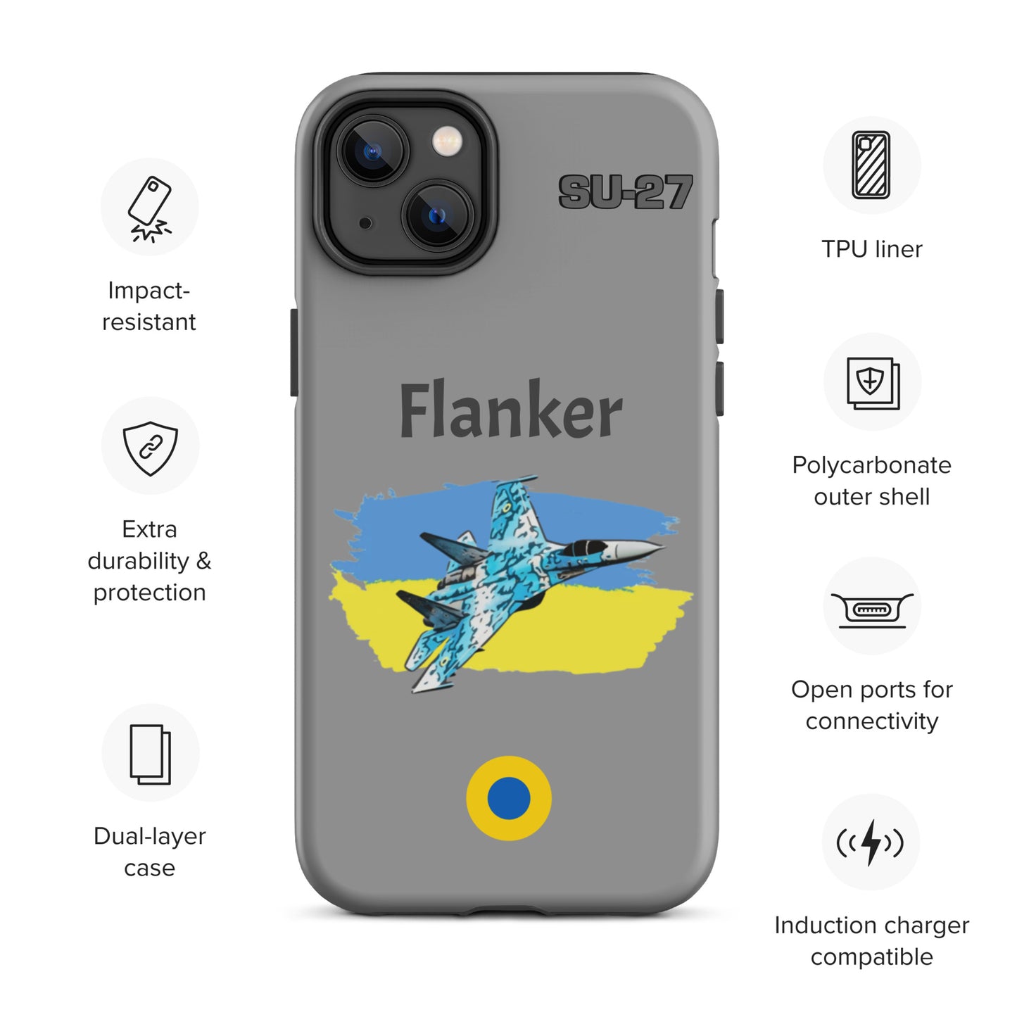Ukrainian Flanker Patriot iPhone Case (Without Quotes)