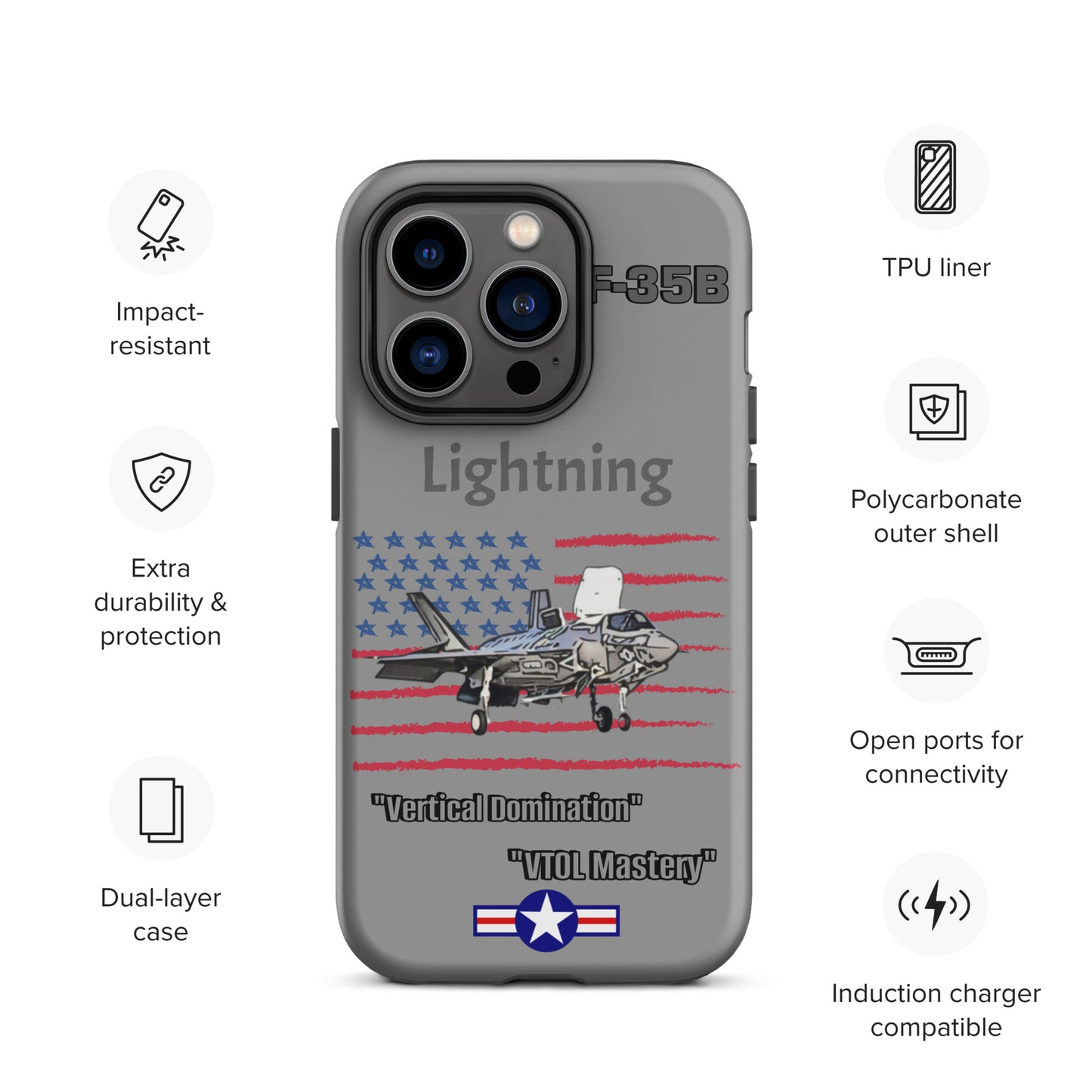 Vertical Takeoff Patriot iPhone Case