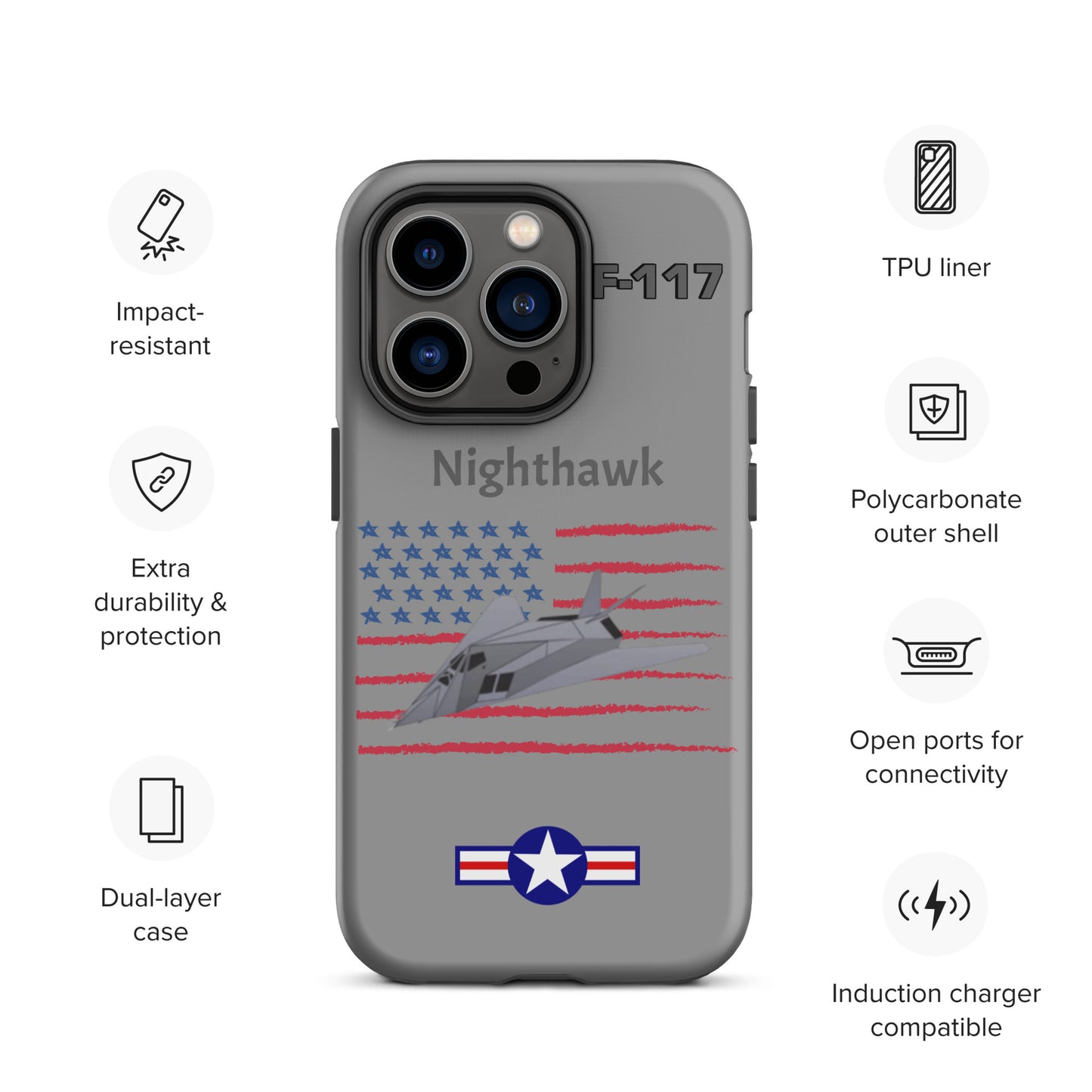 Nighthawk Patriot iPhone Case (Without Quotes)