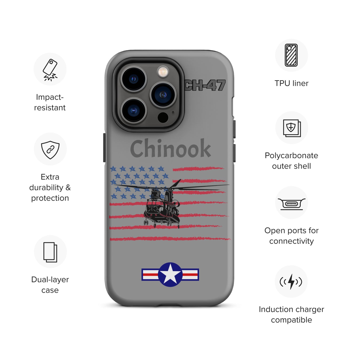 Chinook Patriot iPhone Case (Without Quotes)