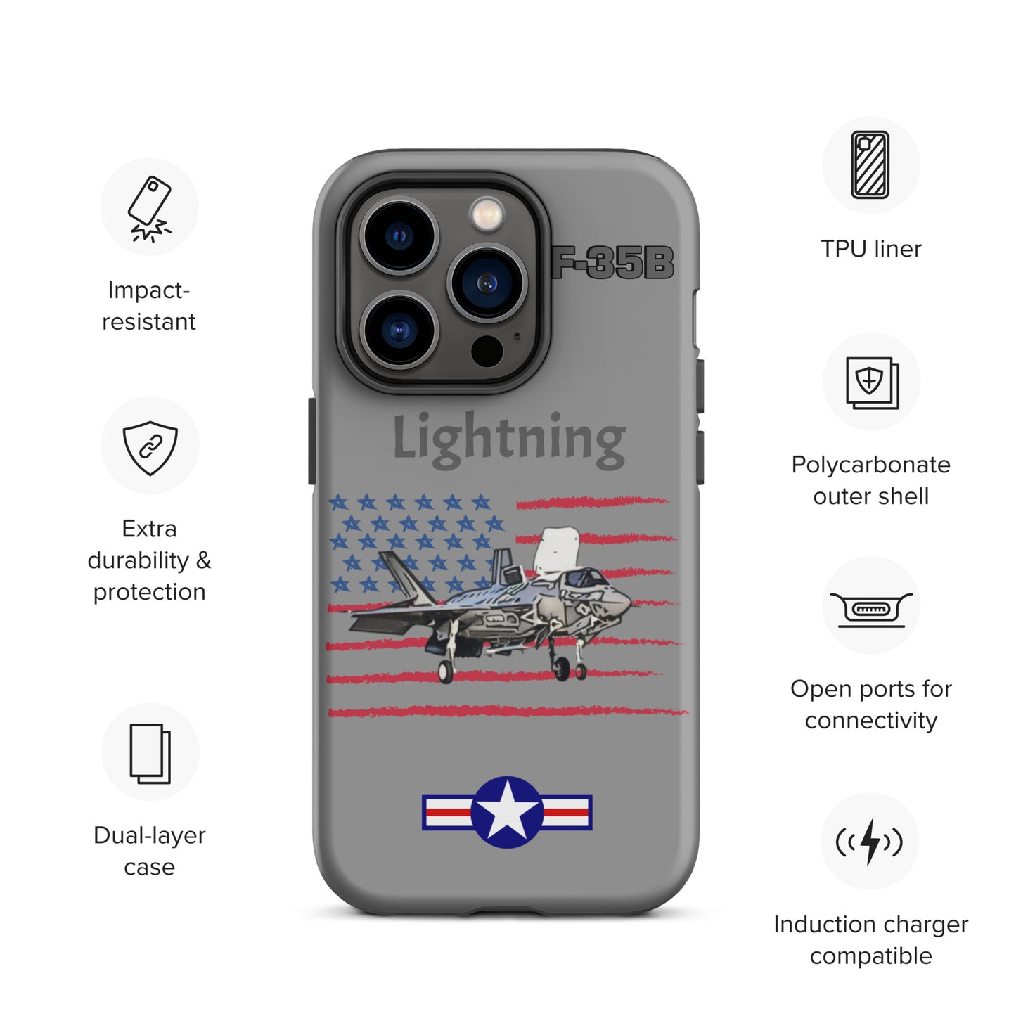 Vertical Takeoff Patriot iPhone Case (Without Quotes)