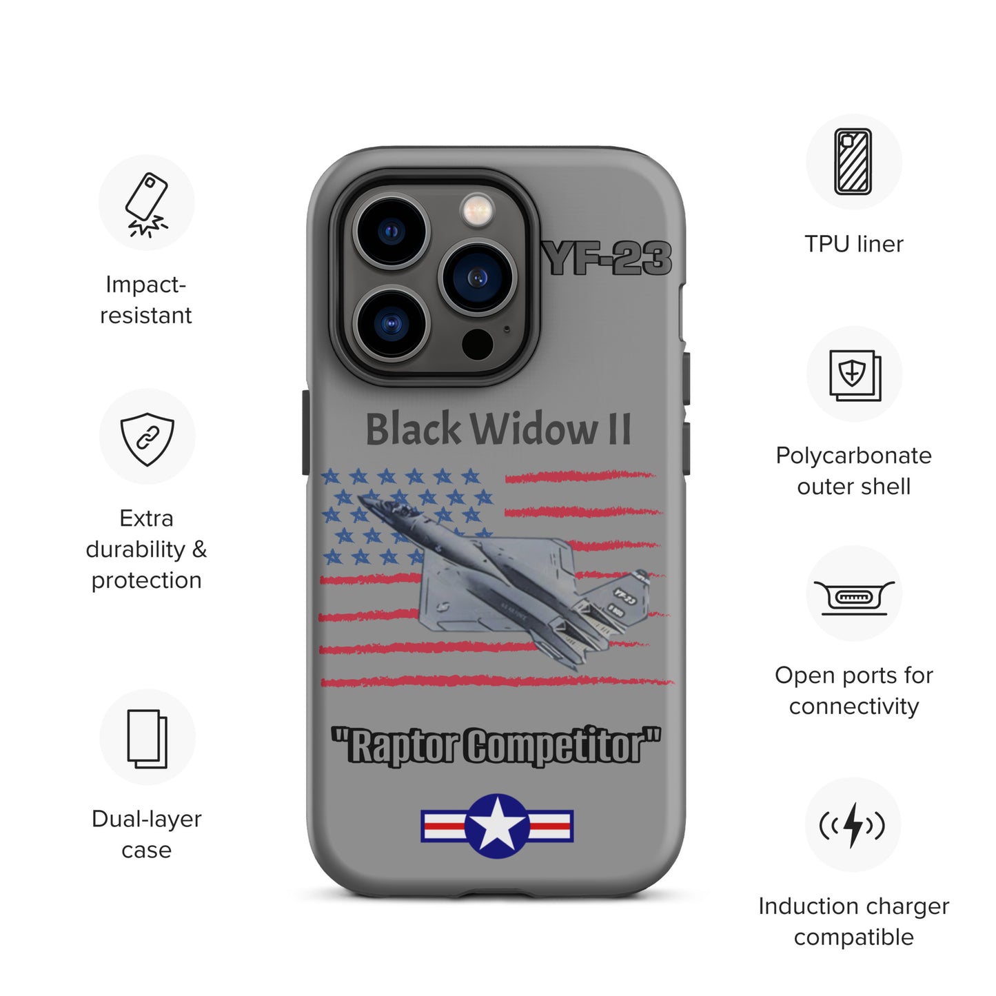 Black Widow Patriot iPhone Case