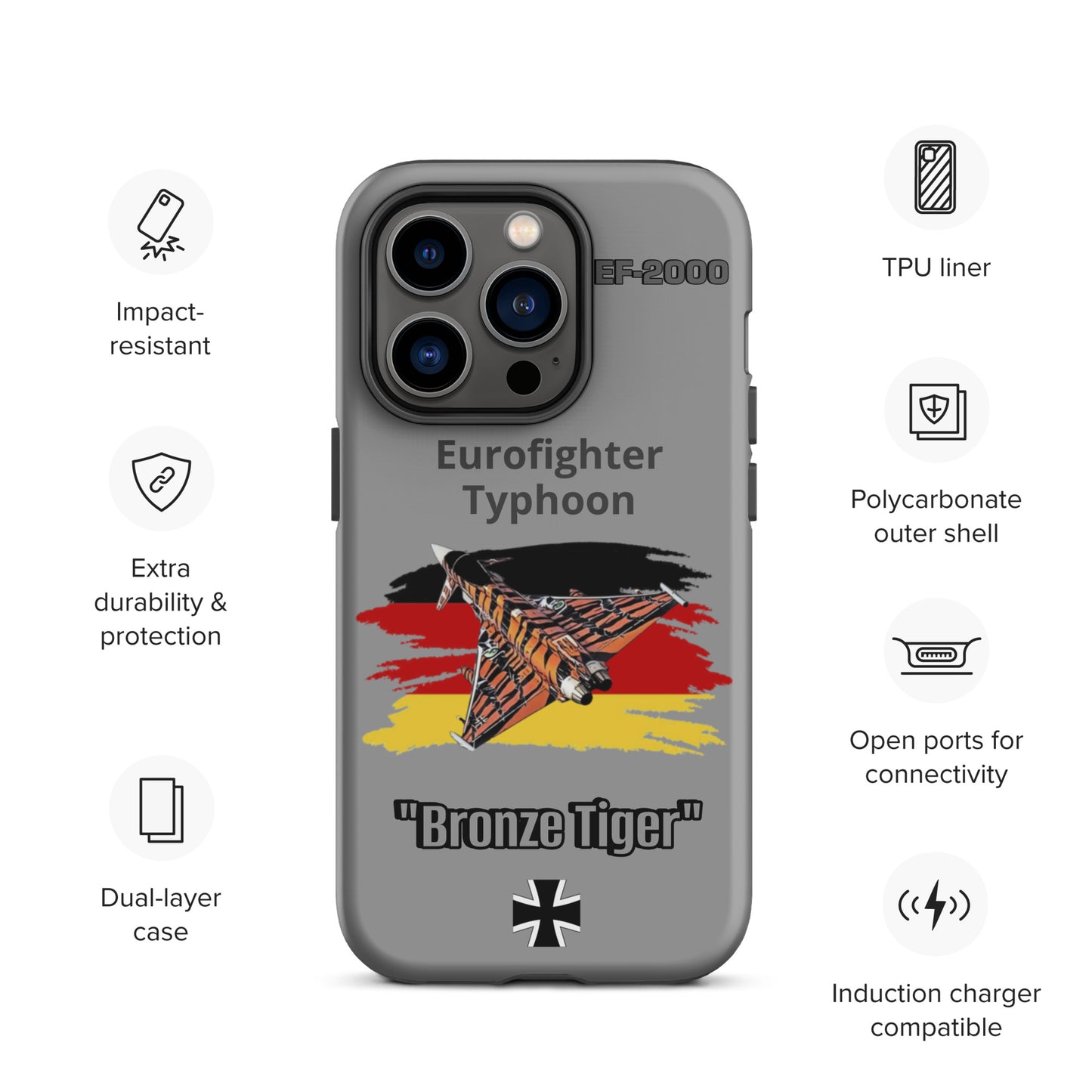 Bronze Tiger Typhoon Patriot iPhone Case